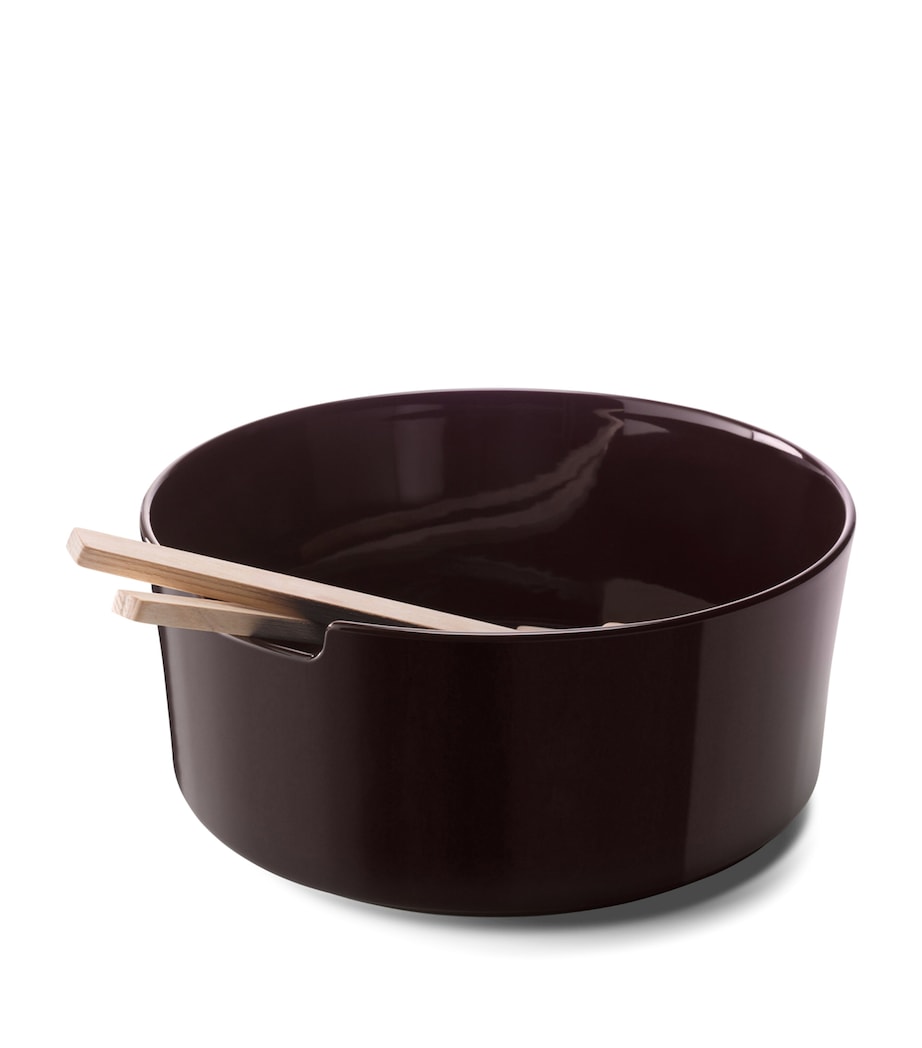 Porcelain Collective Salad Bowl and Servers (26cm) MOCHA Image 2