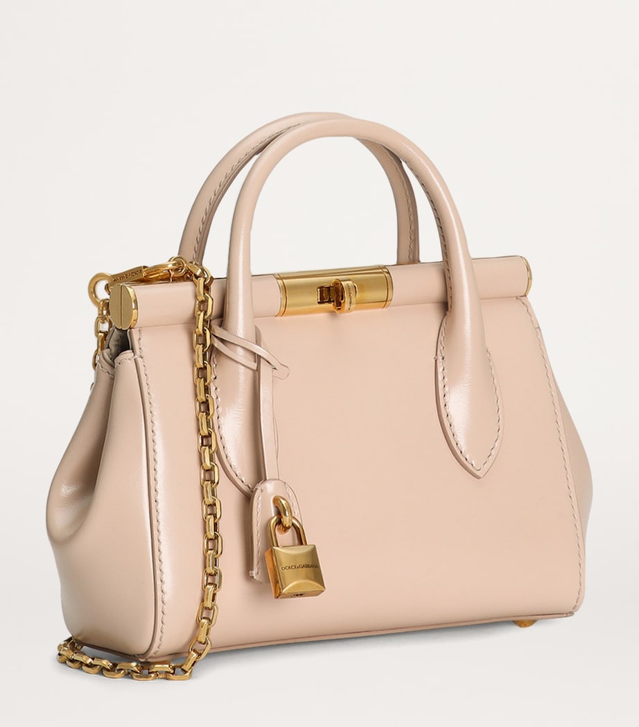 Leather Top-Handle Bag 80095-NUDE 1 Image 7