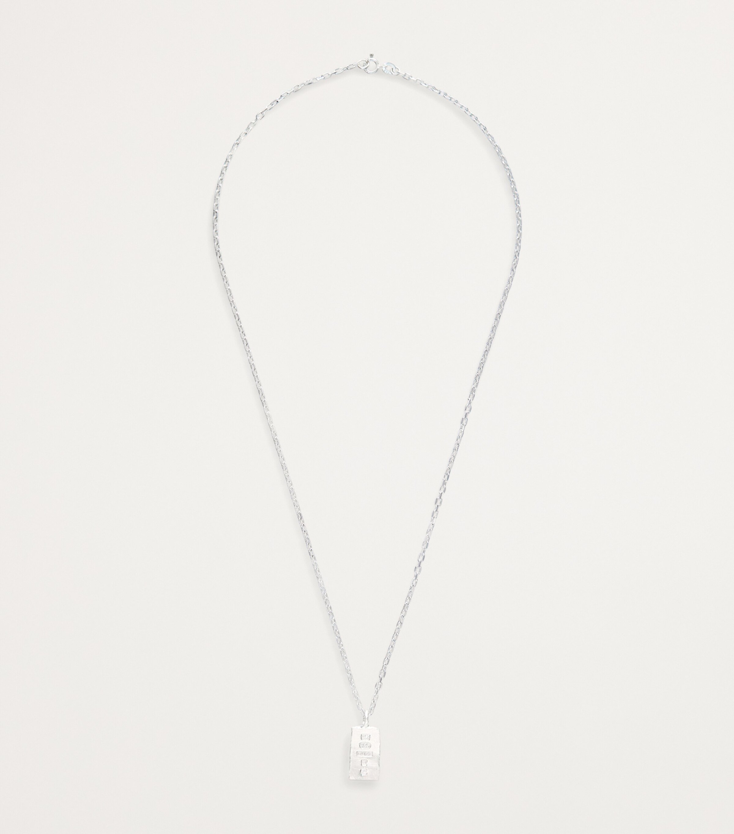 THE OUZE Sterling Silver Hallmark Necklace Silver Image 3