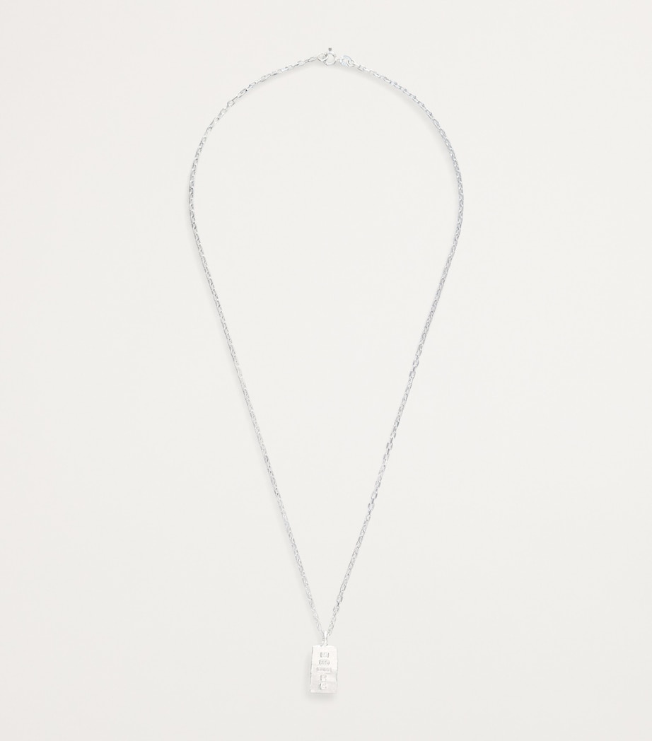 THE OUZE Sterling Silver Hallmark Necklace Silver Image 3