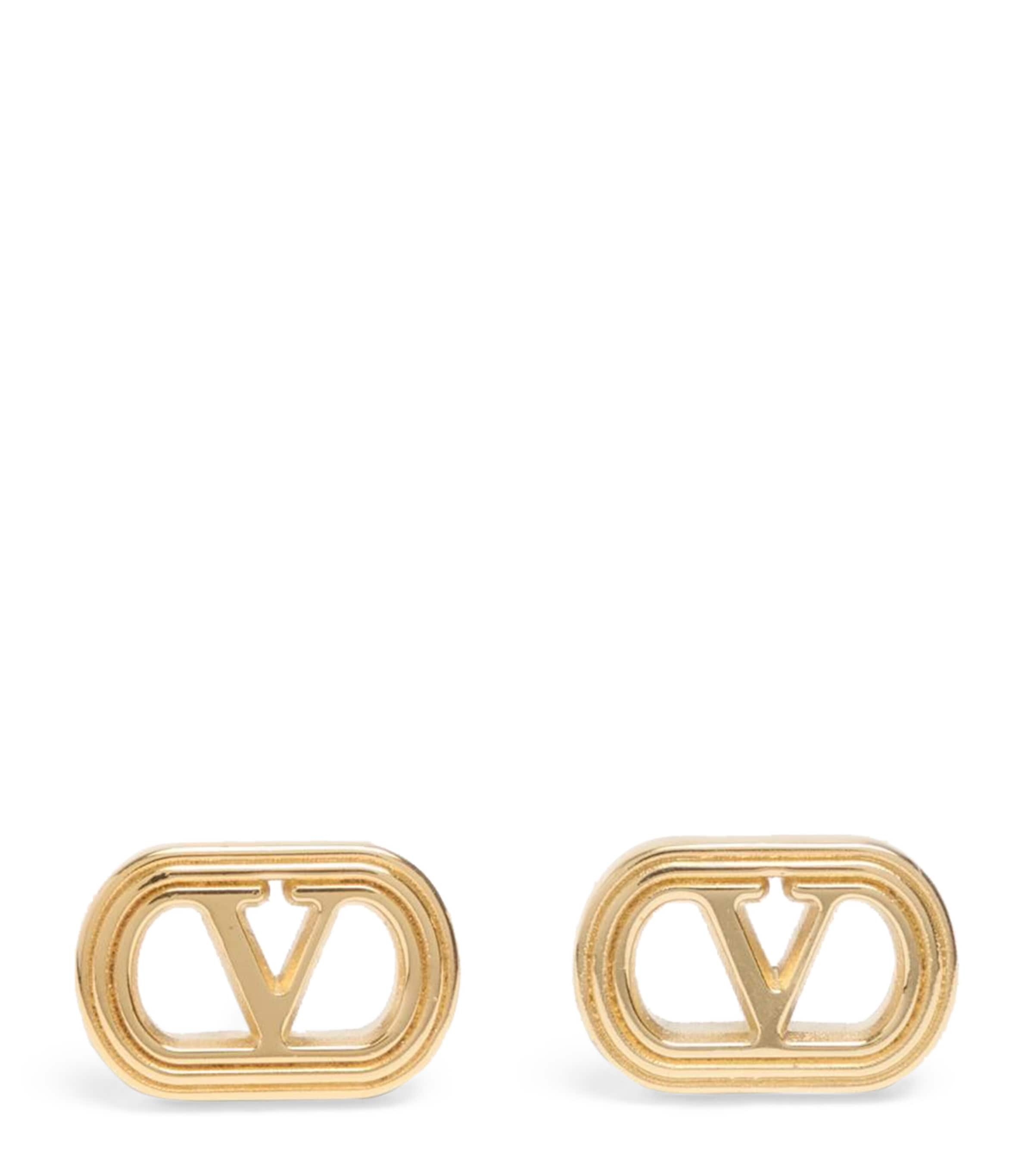 Valentino Garavani Vlogo Signature Earrings In Gold