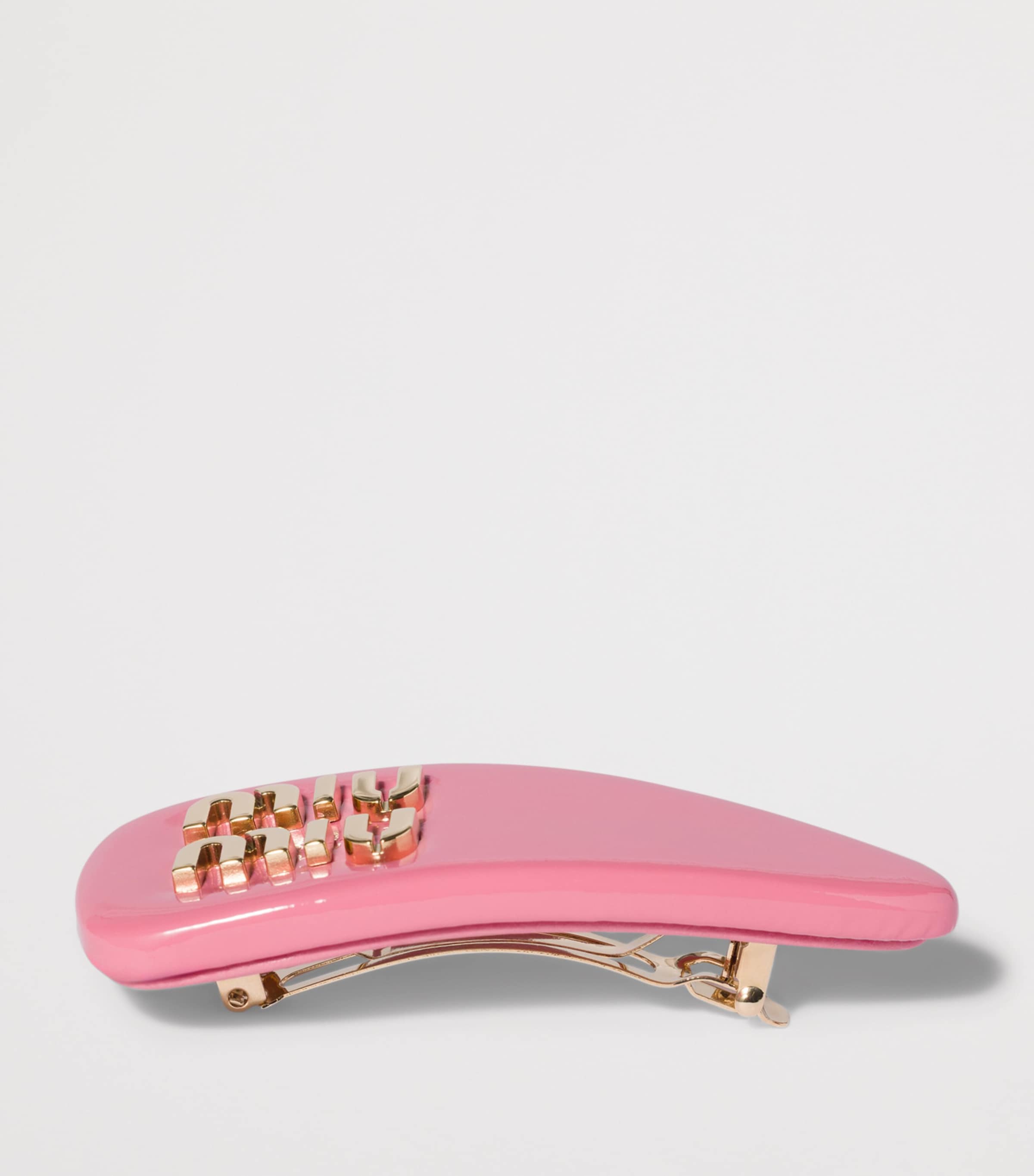 Miu Miu Leather Logo Hair Clip Image 2