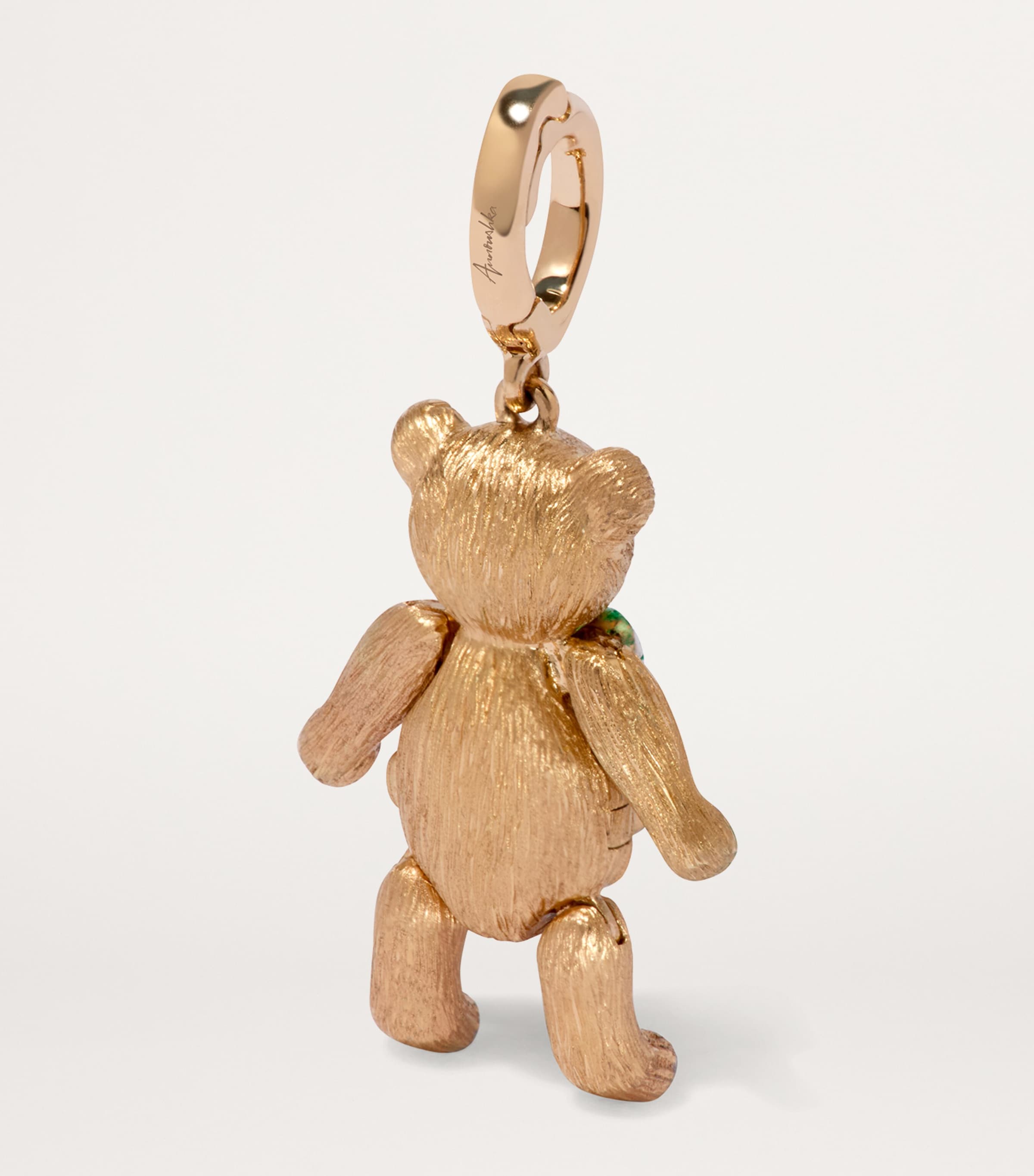 x Harrods Yellow Gold, Diamond and Tsavorite My Life in Charms Teddy Bear Locket Charm YELLOW GOLD Image 2
