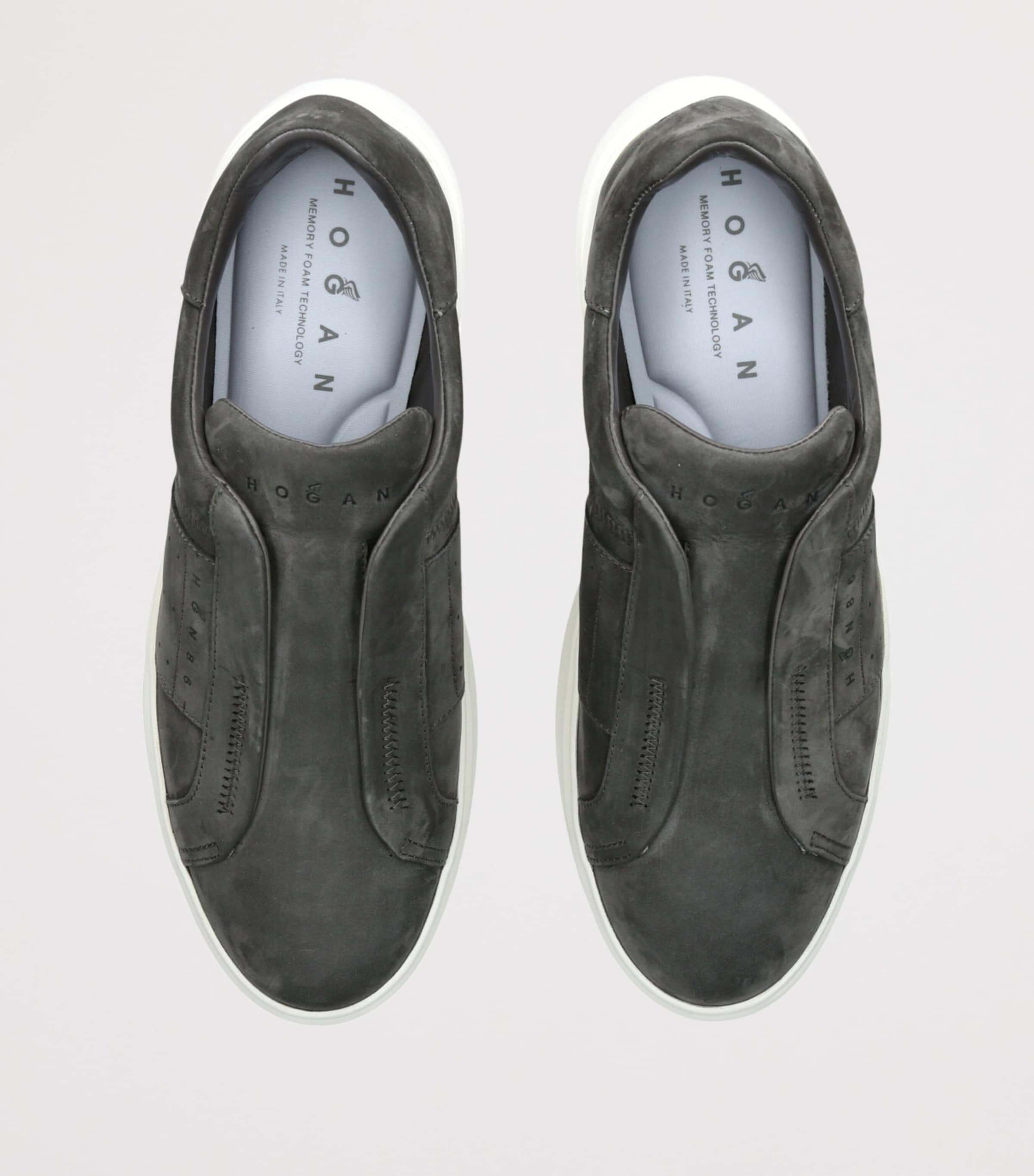 Suede Fascia Slip-On Sneakers GUNMETAL Image 4