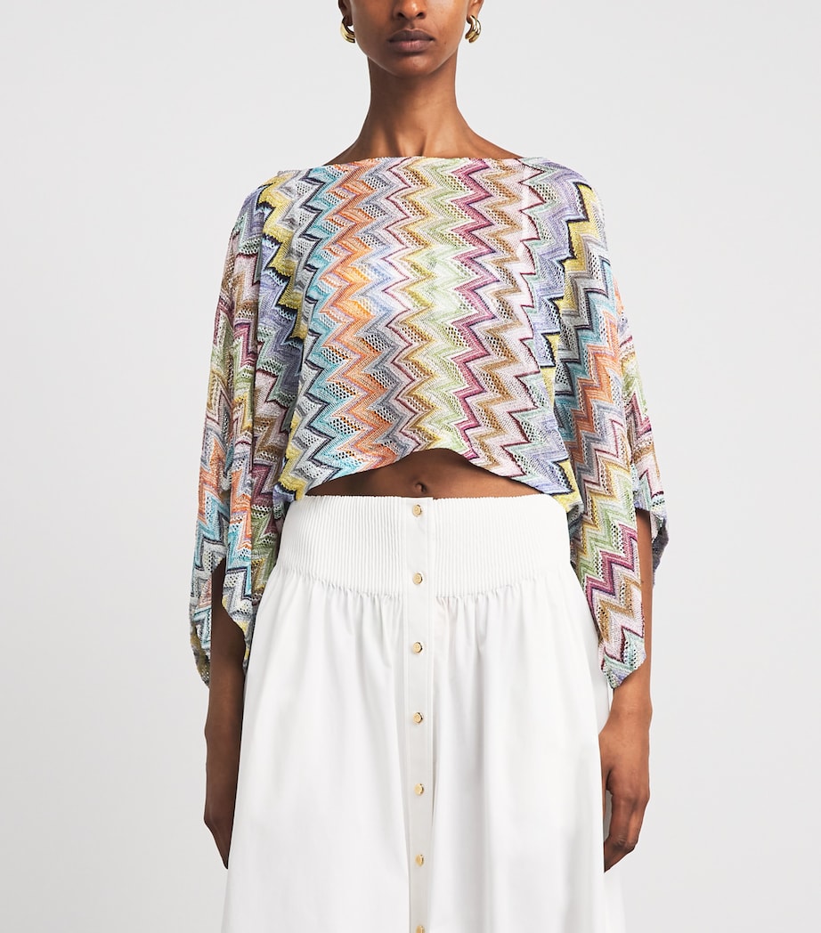 Missoni Womens Zigzag Crop Top Smsor Multicolor Image 4
