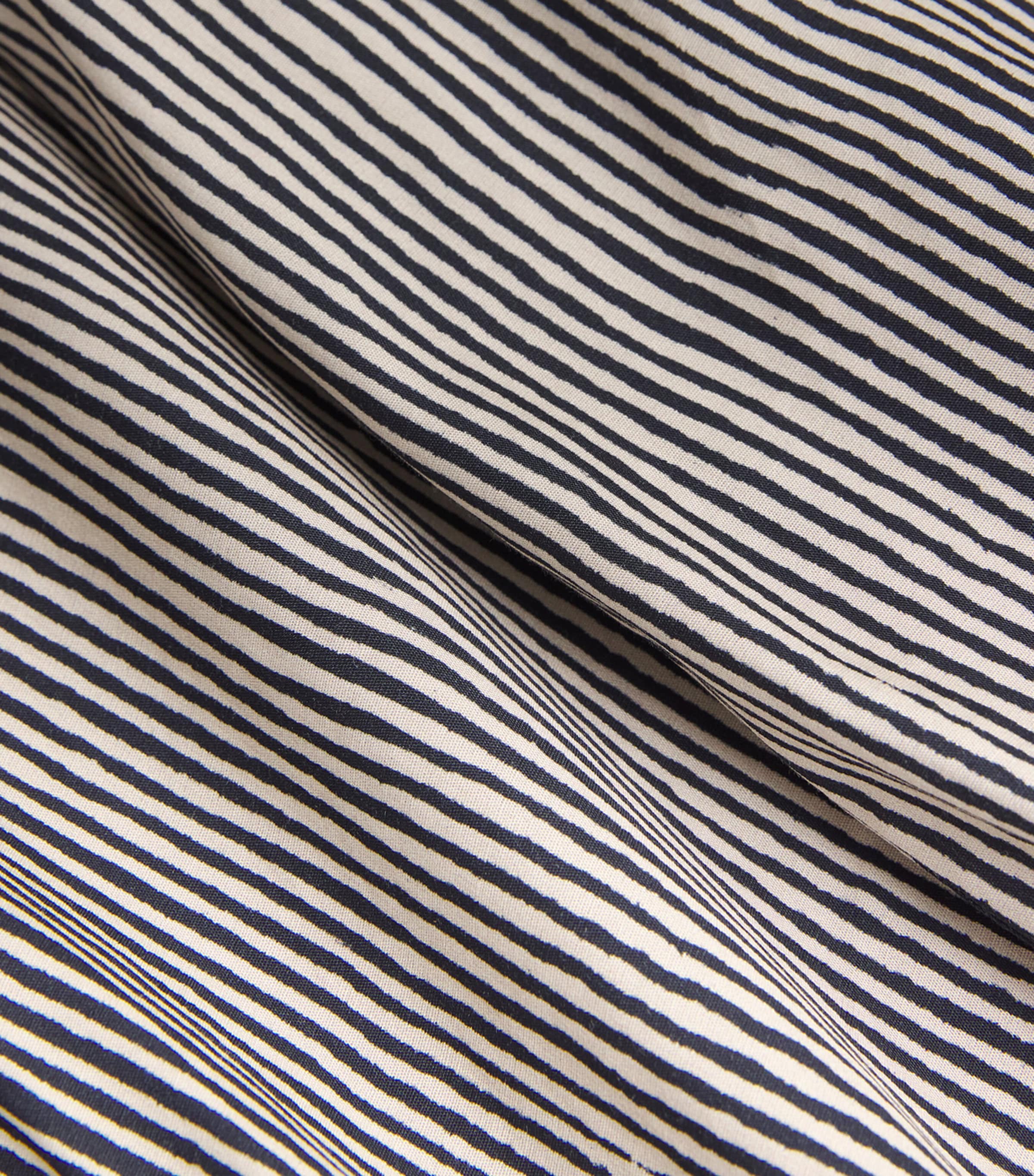 Lyocell-Blend Stripe Barrel-Leg Trousers F1183 Image 5