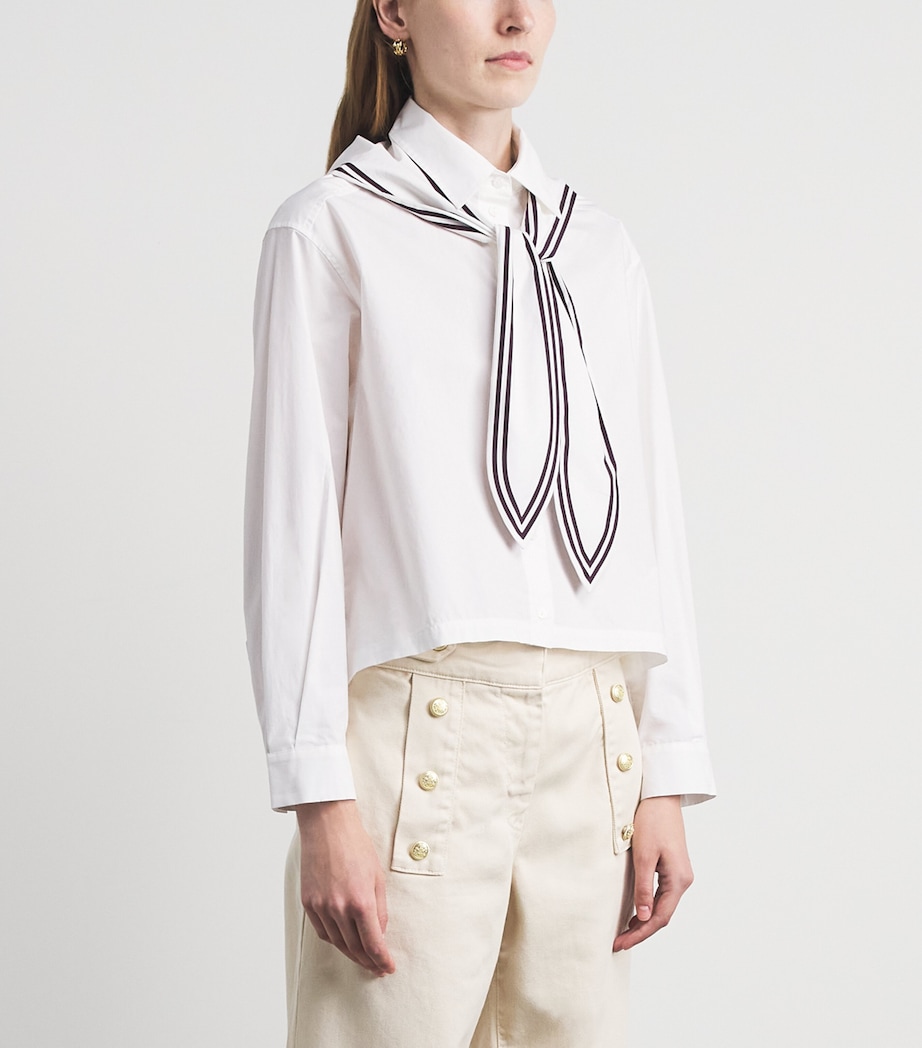 Claudie Pierlot Womens Cotton Sailor Shirt Ecru Image 4