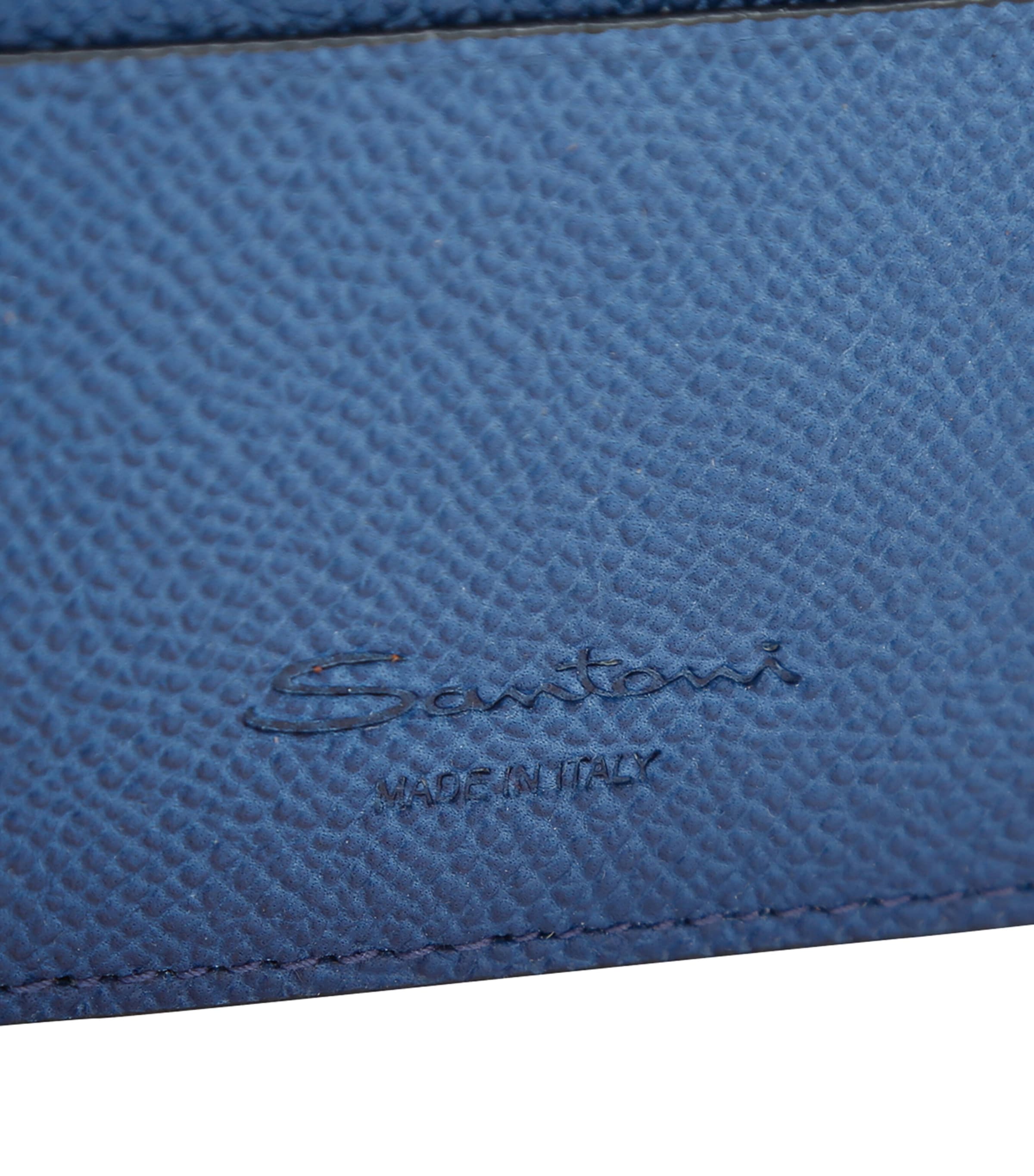 Leather Card Holder NAVY Image 4