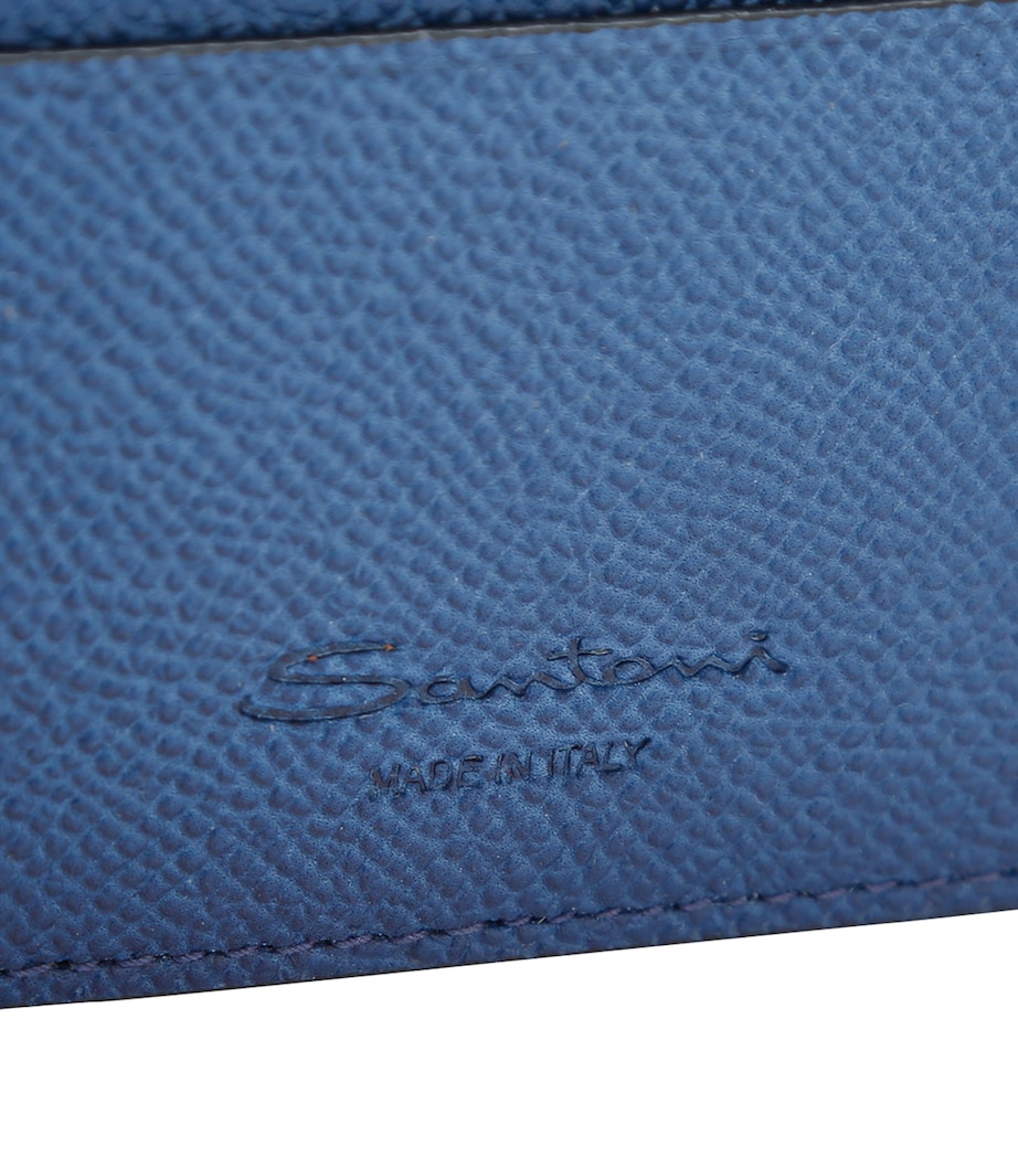 Leather Card Holder NAVY Image 4
