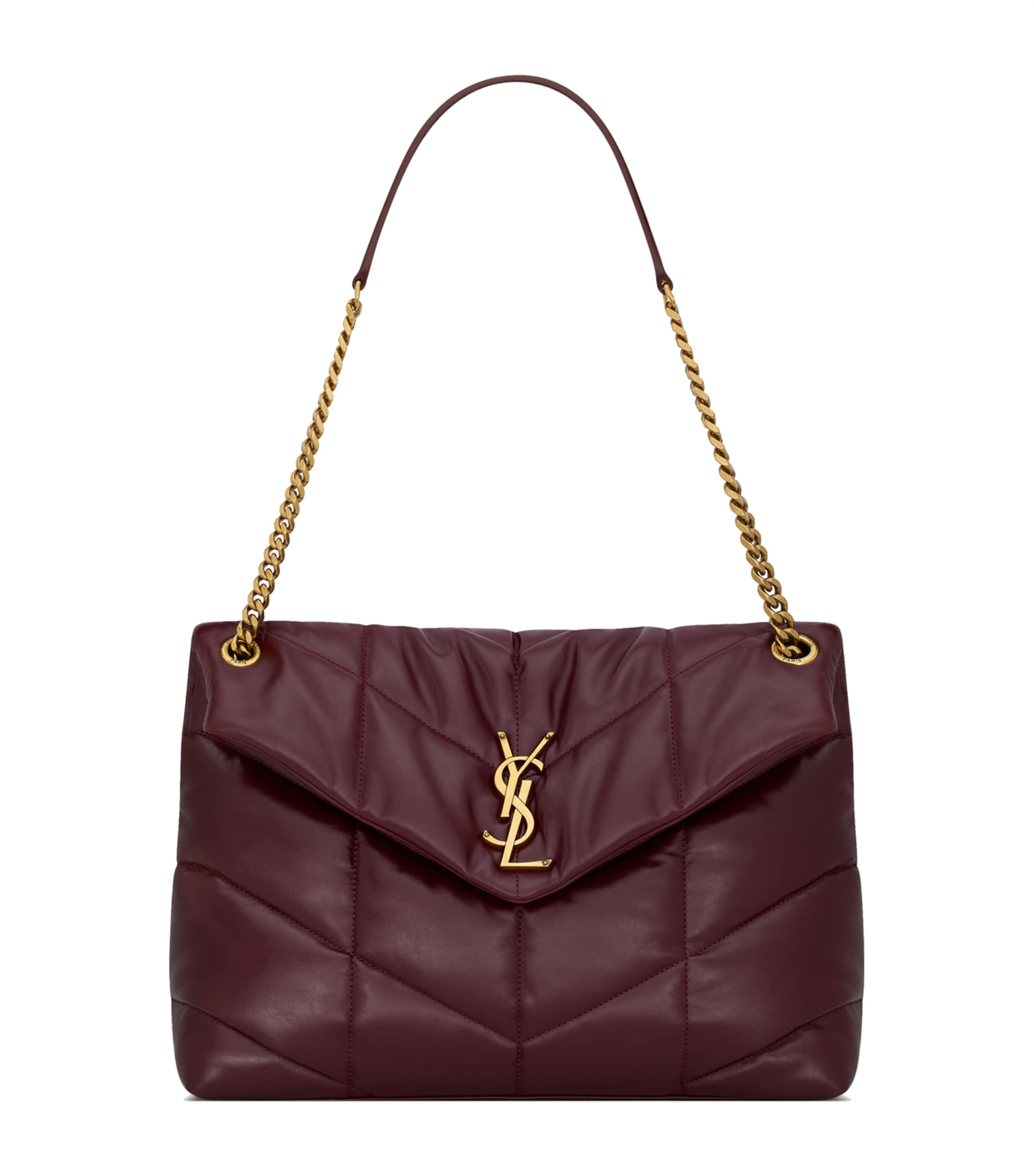 Saint Laurent Medium Puffer Shoulder Bag In Red