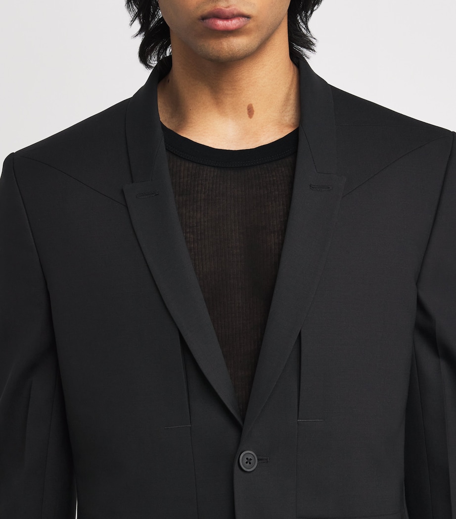 Rick Owens Mens Virgin Wool Fog Blazer Image 6