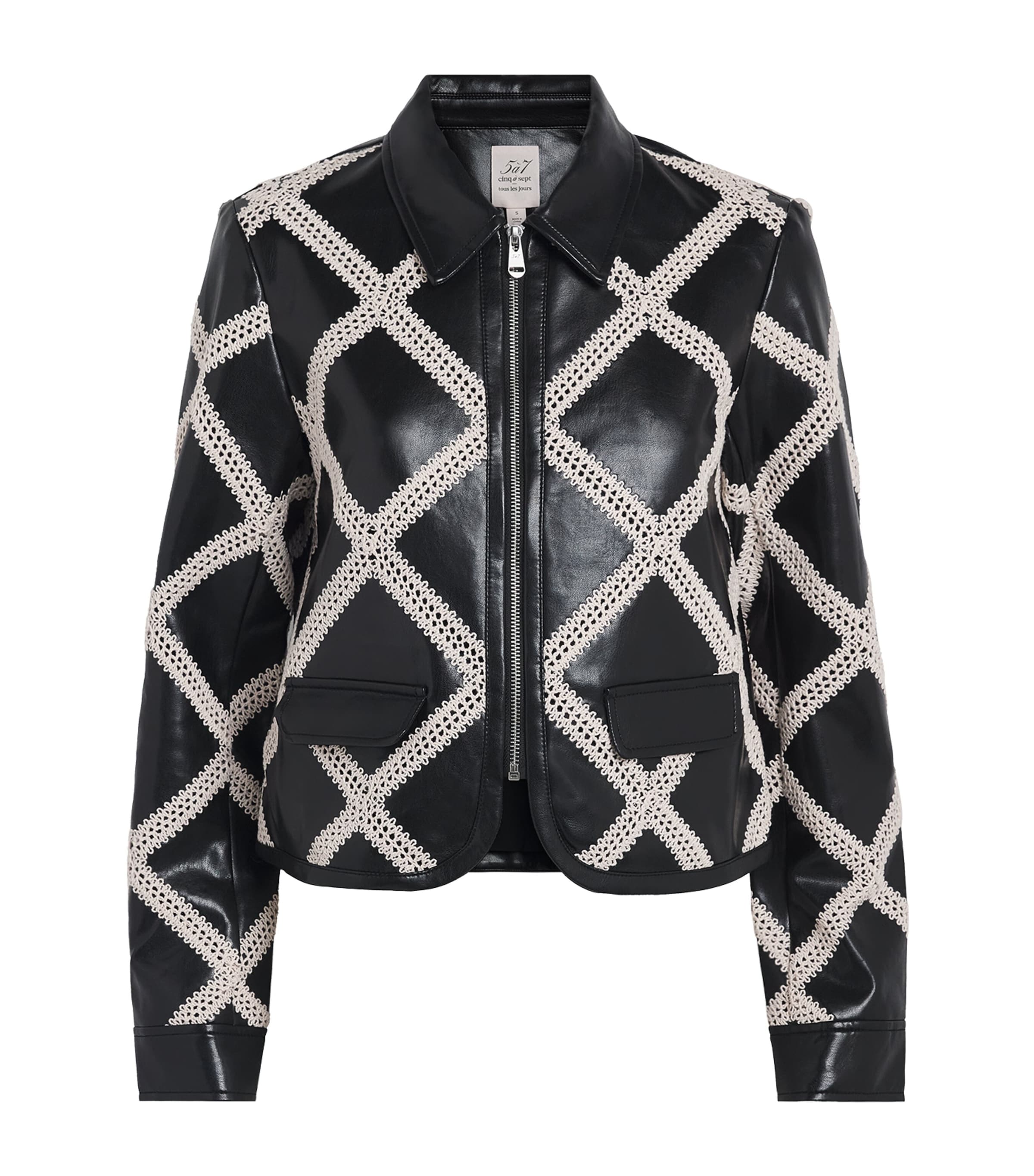 Cinq A Sept Womens Audree Jacket Black/gardenia Image 1