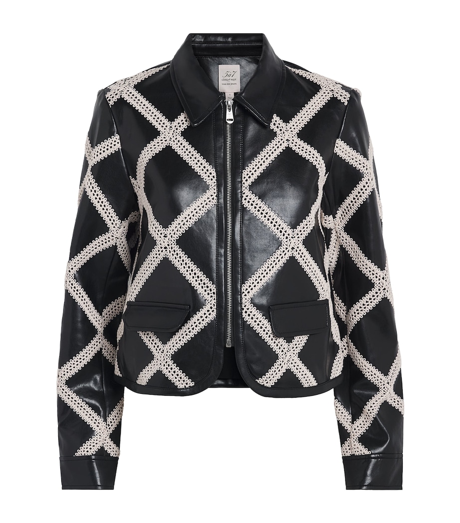 Cinq A Sept Womens Audree Jacket Black/gardenia Image 1