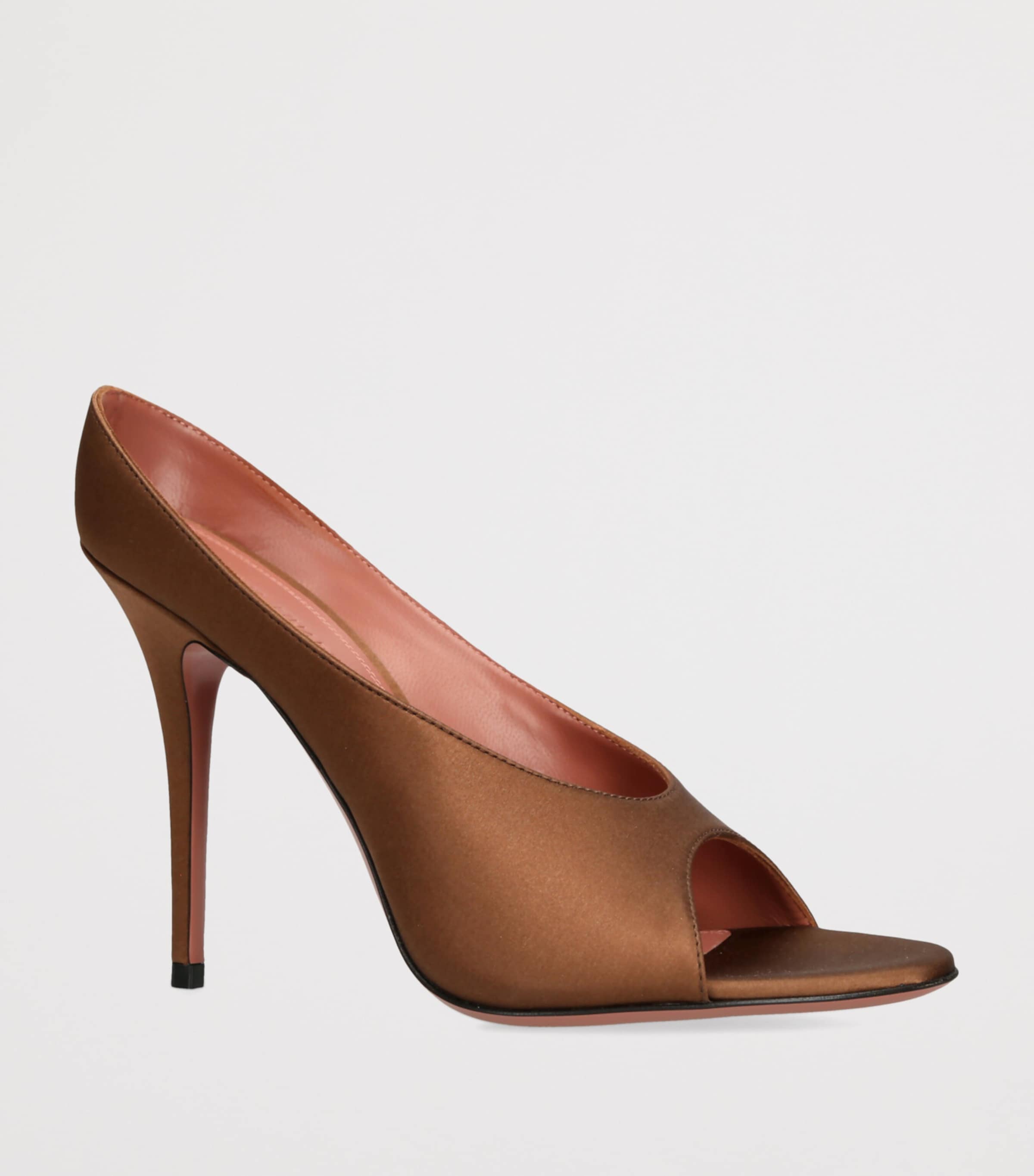 パンプス AMINA MUADDI Orange satin Anok 105 mules Anok Slipper 105 Orange Satin