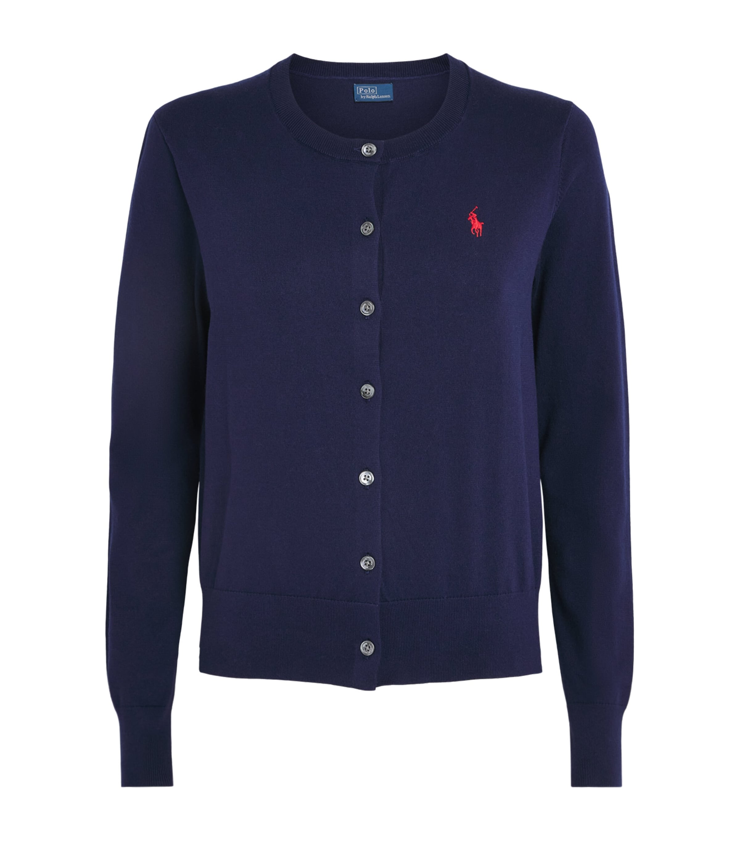 Polo Ralph Lauren Womens Cotton-Blend Cardigan Bright Navy Image 1