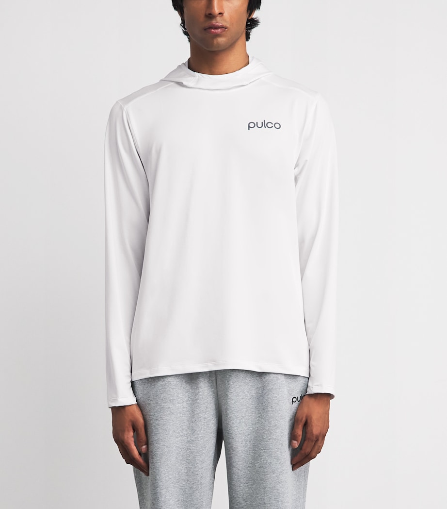 Pulco Studios Mens Hooded Long-Sleeve T-Shirt White Image 4