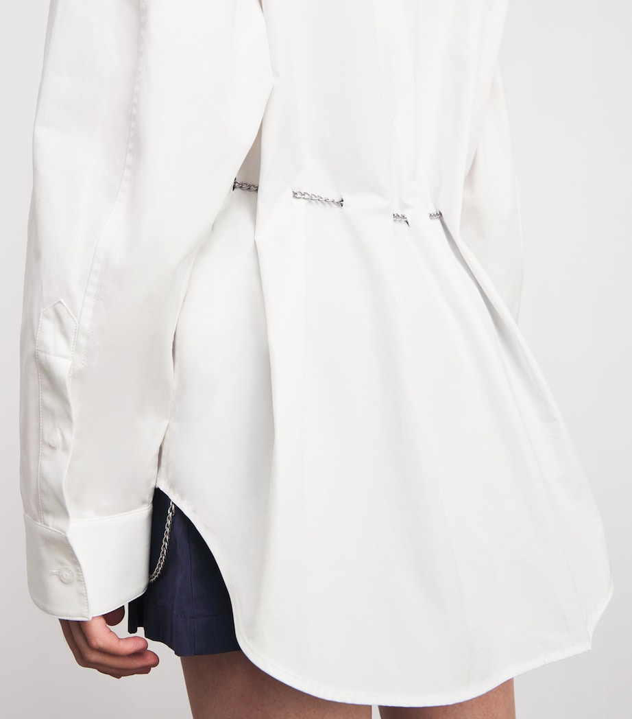 Cotton Waist-Chain Shirt 100 WHITE Image 6