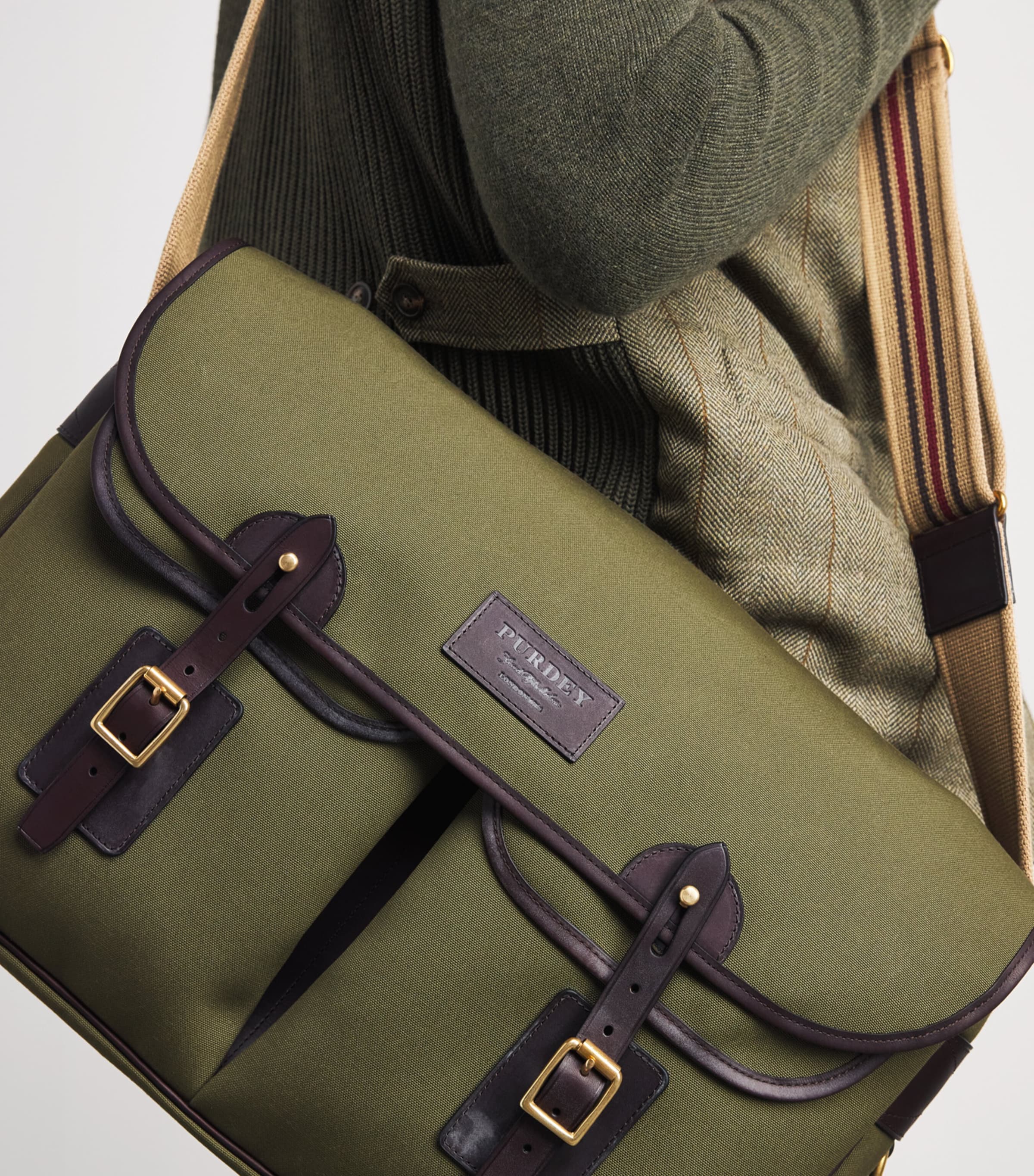 Purdey Canvas Field Game Cross-Body Bag Khk Image 4