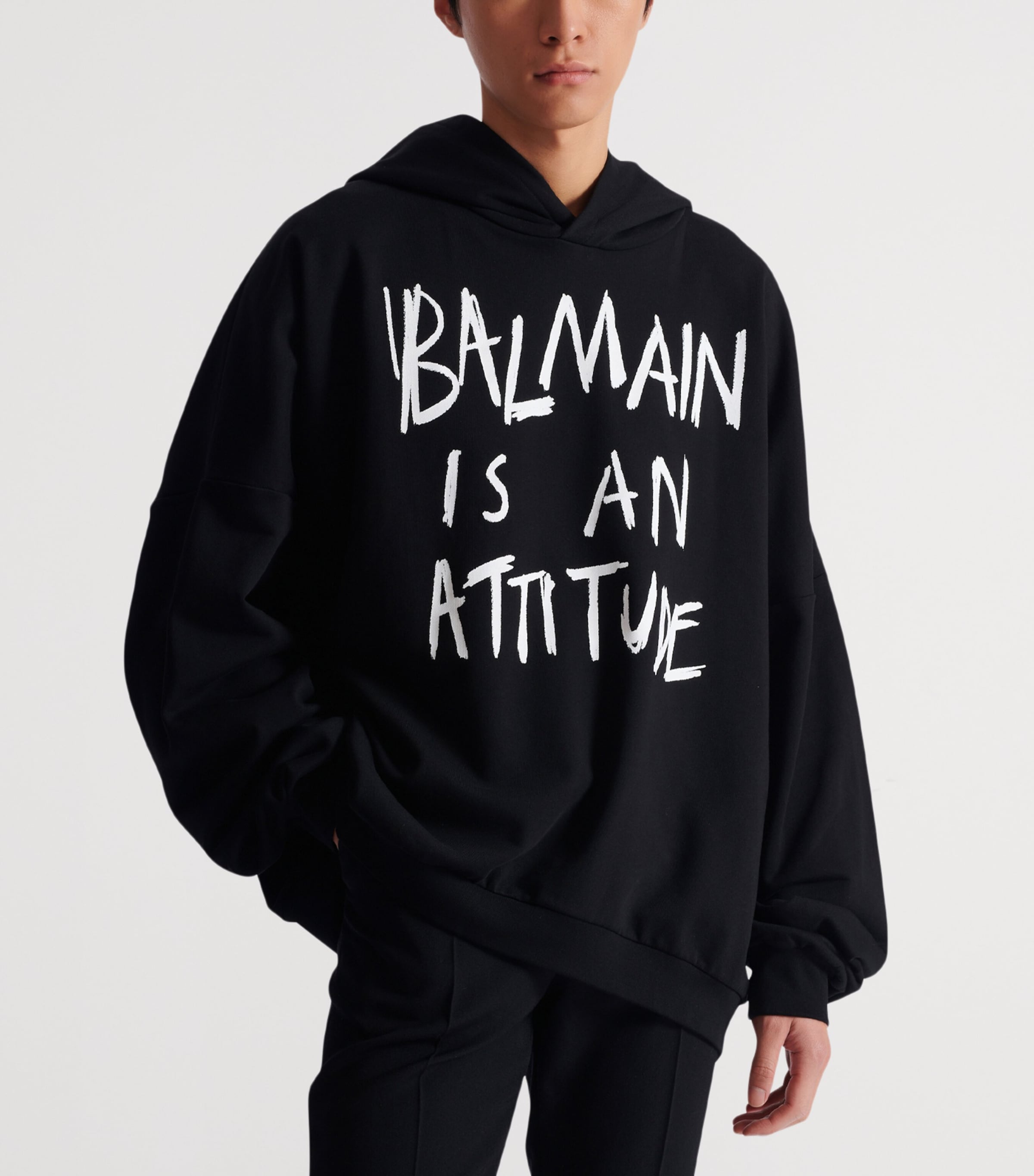 Cotton Logo Hoodie EAB NOIR/BLANC Image 5