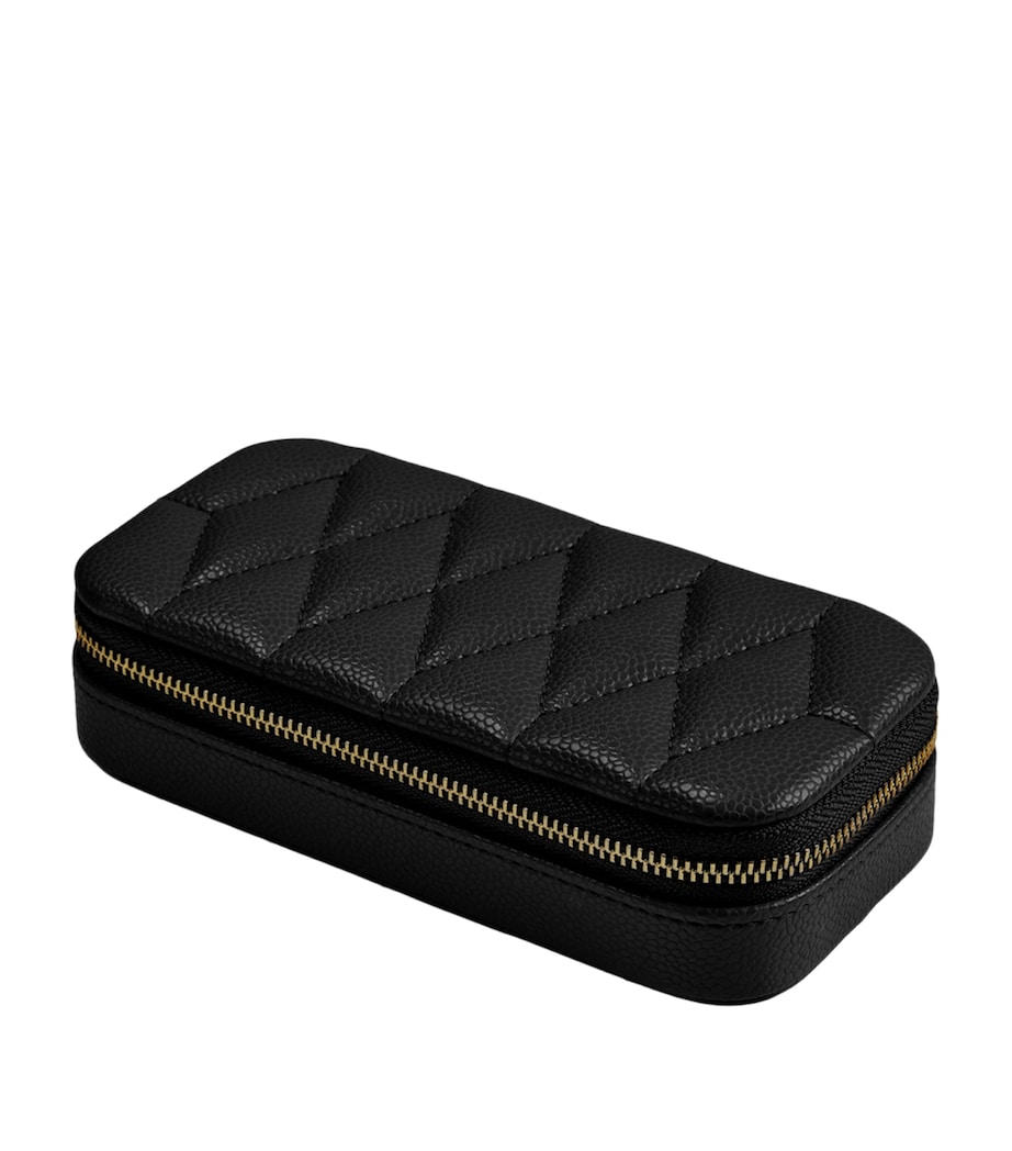 WOLF Medium Lauren Jewellery Box Black Image 7