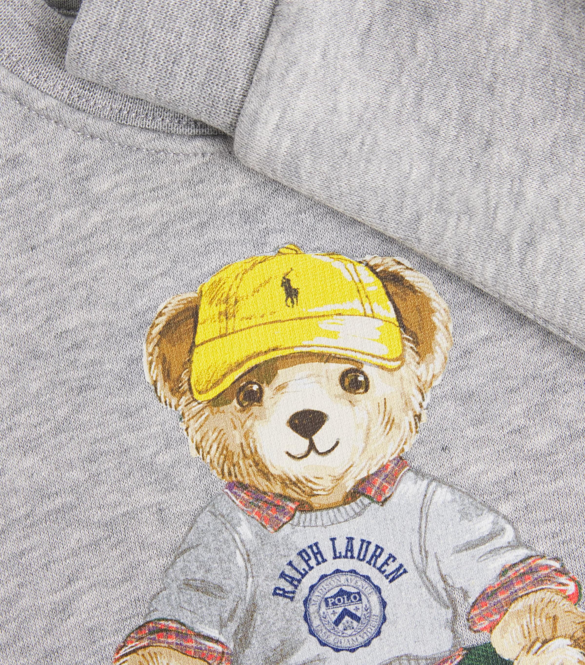 Ralph Lauren Kids Bear Graphic Sweatshirt (3-24 Months) Grey Image 3