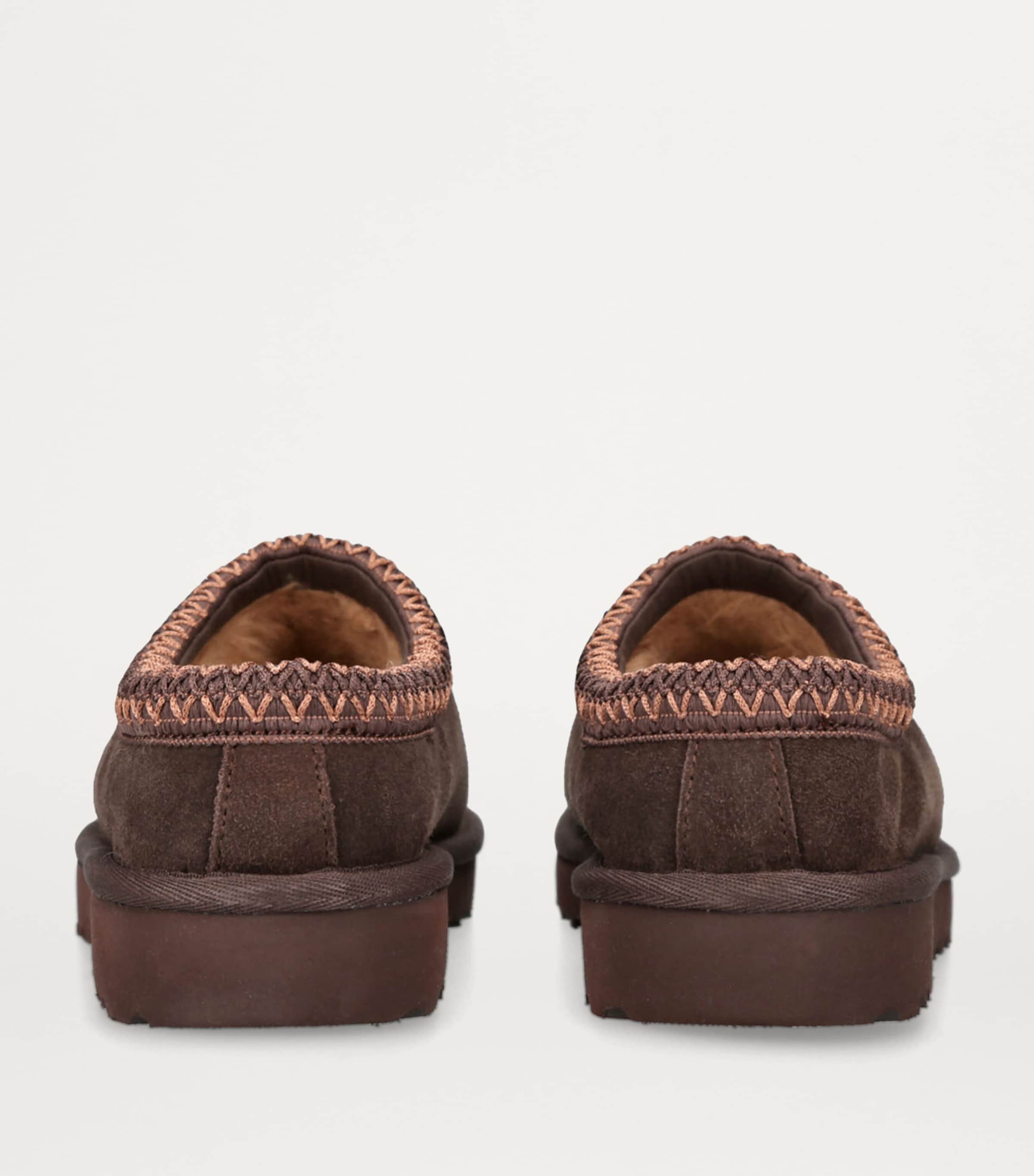 Suede Tasman Slippers DARK BROWN Image 3
