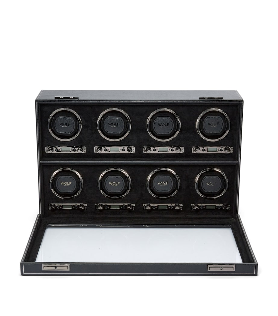 WOLF British Racing 8-Piece Watch Winder Black Image 2