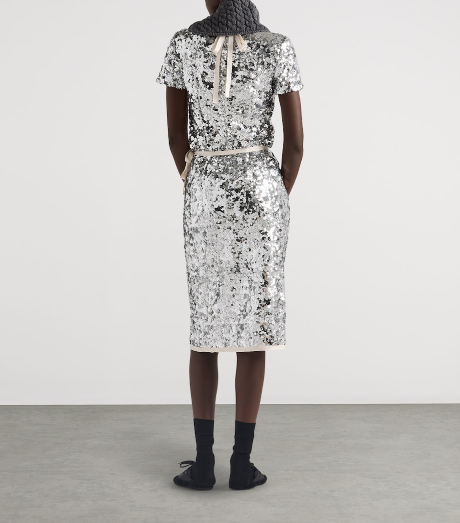 Embroidered Sequin Skirt F0118 Image 5