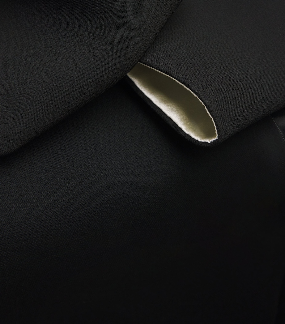 Asymmetric Bow Mini Dress BLACK Image 5