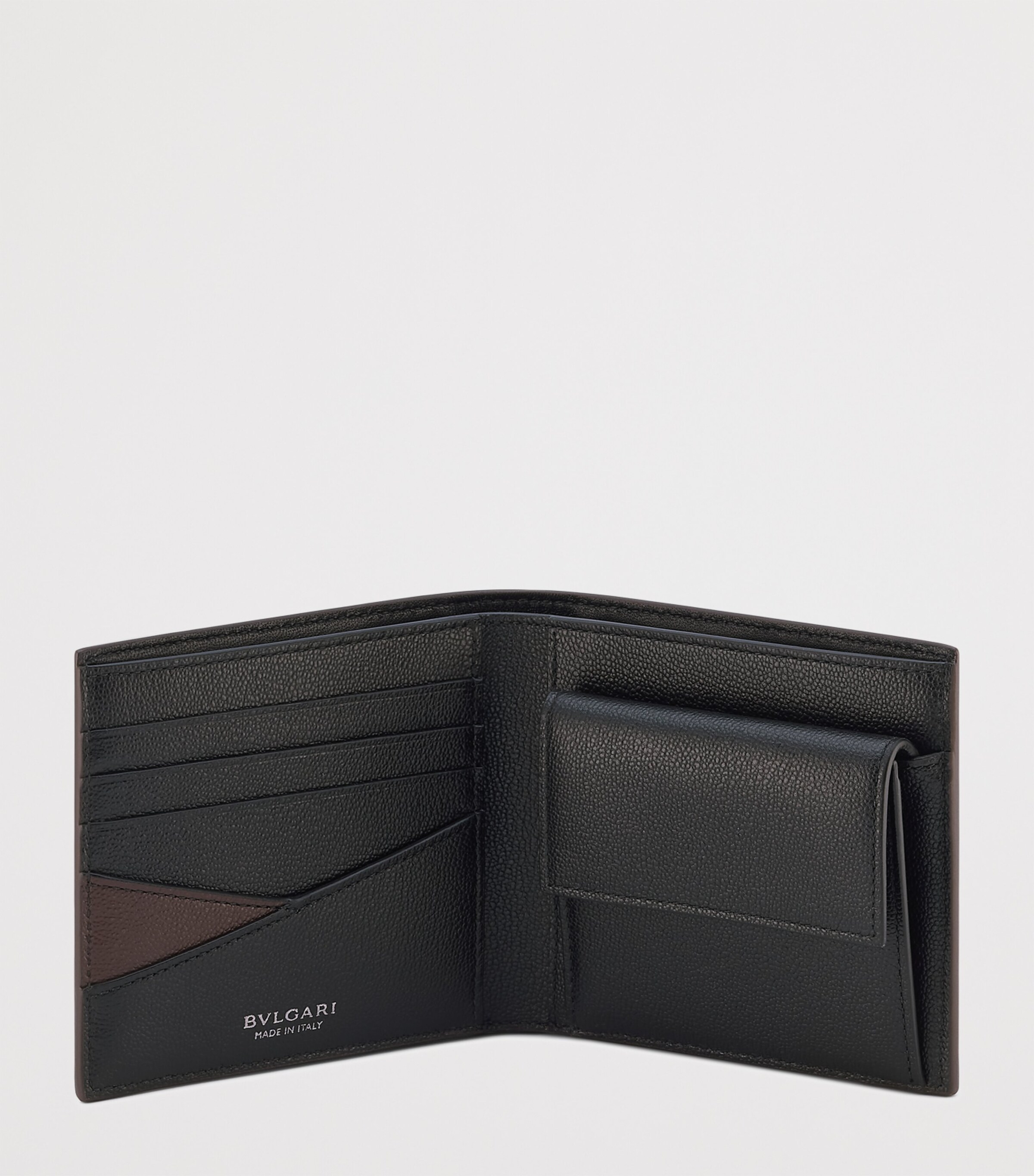 Bvlgari Leather Bvlgari Bvlgari Man Compact Wallet Brown Medium Image 2