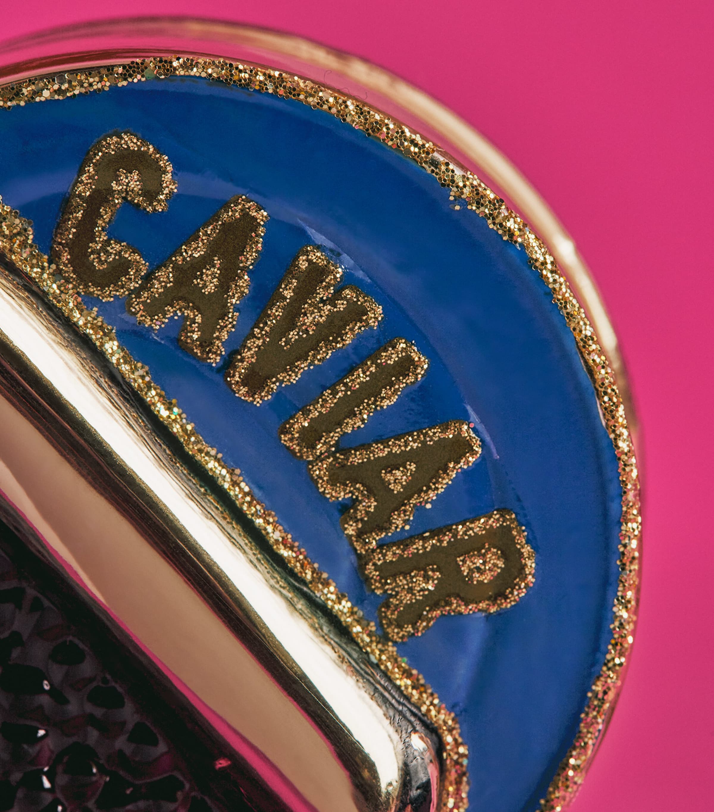 Harrods Caviar Tin Tree Decoration Blue Image 2