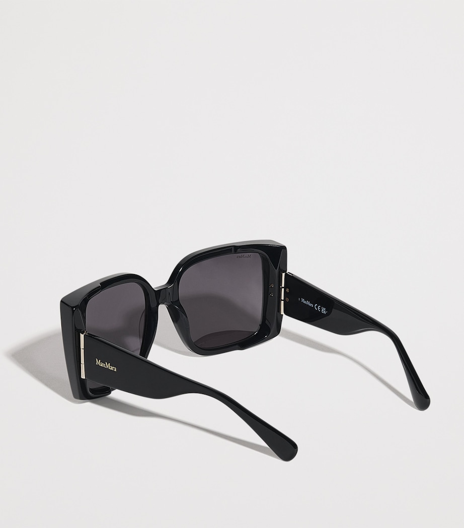 Acetate Oversized Square Sunglasses BLACK Image 3