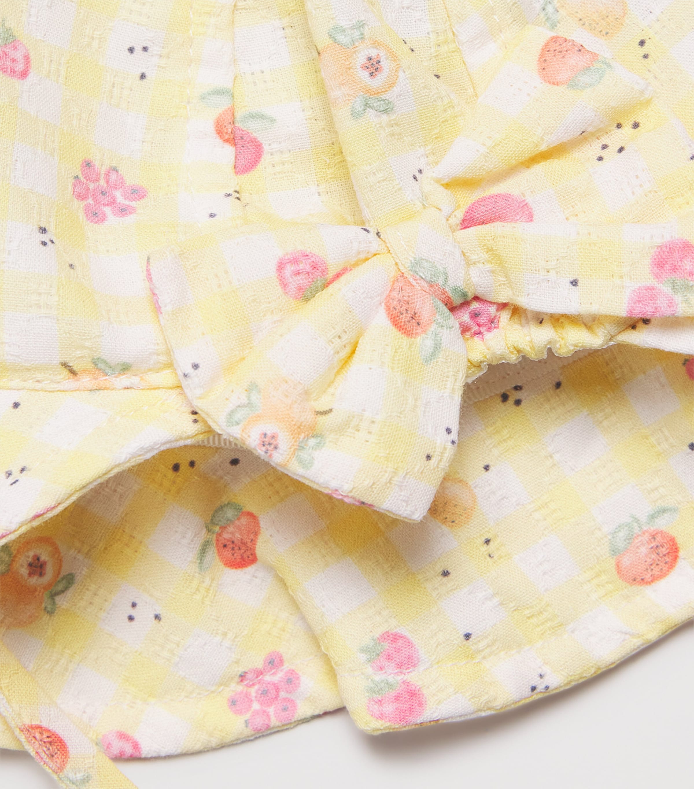 Cotton Knitted Floral Hat 051 T2090 LEMON YELL Image 3