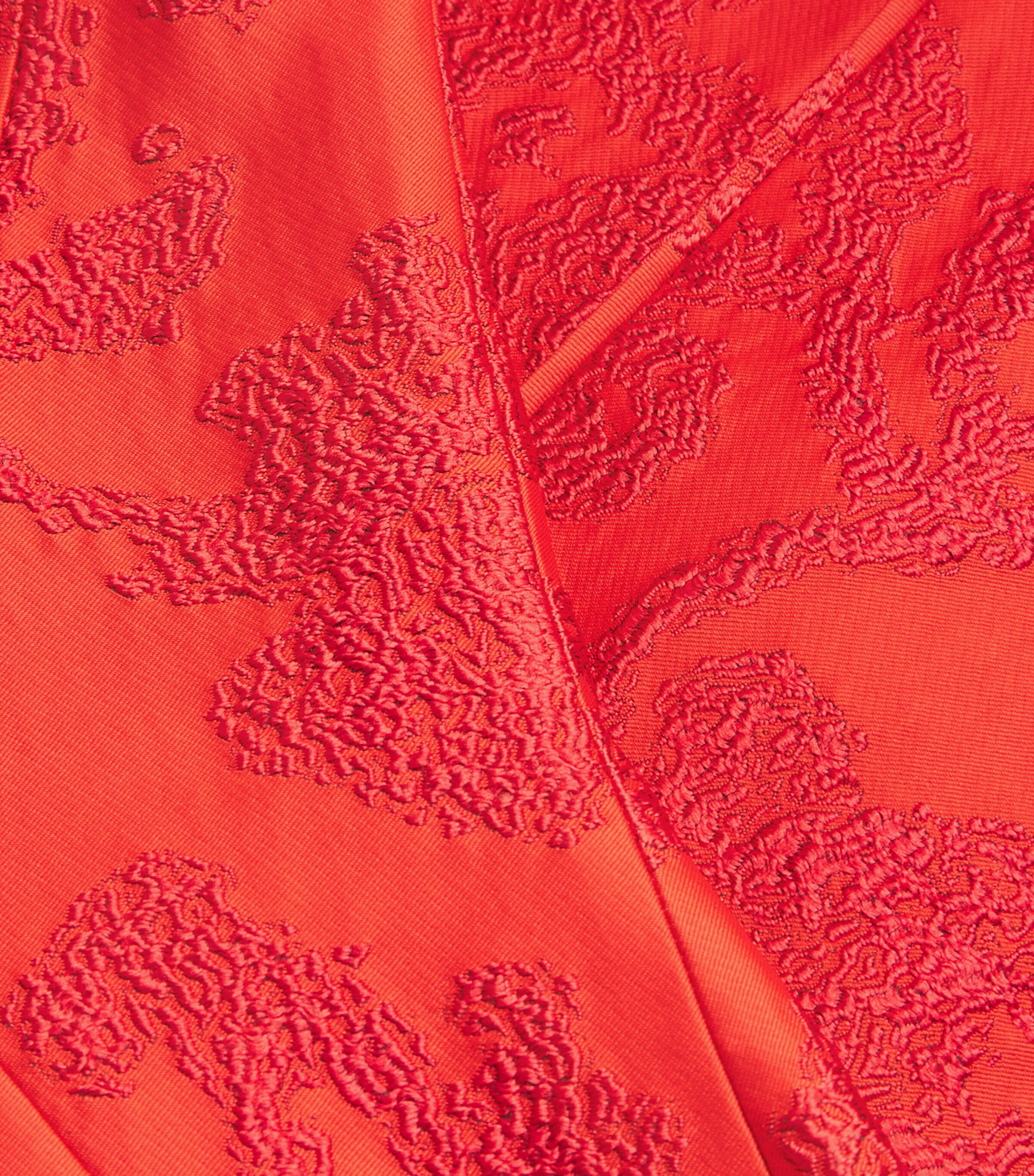 Boucle Floral Labrina Midi Dress RED Image 5