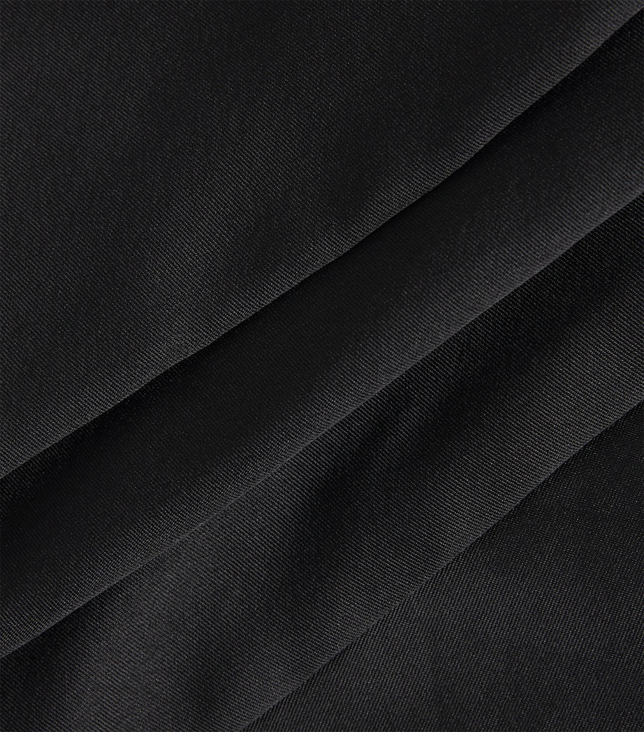 Self-Portrait Womens Taffeta Off-The-Shoulder Blouse Black Image 6