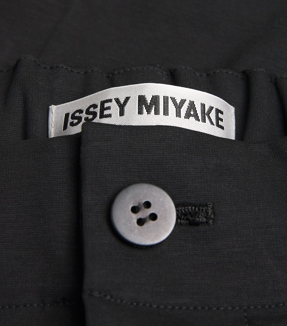 Issey Miyake Womens Cotton-Blend Simple Ensemble Trousers Black Image 5
