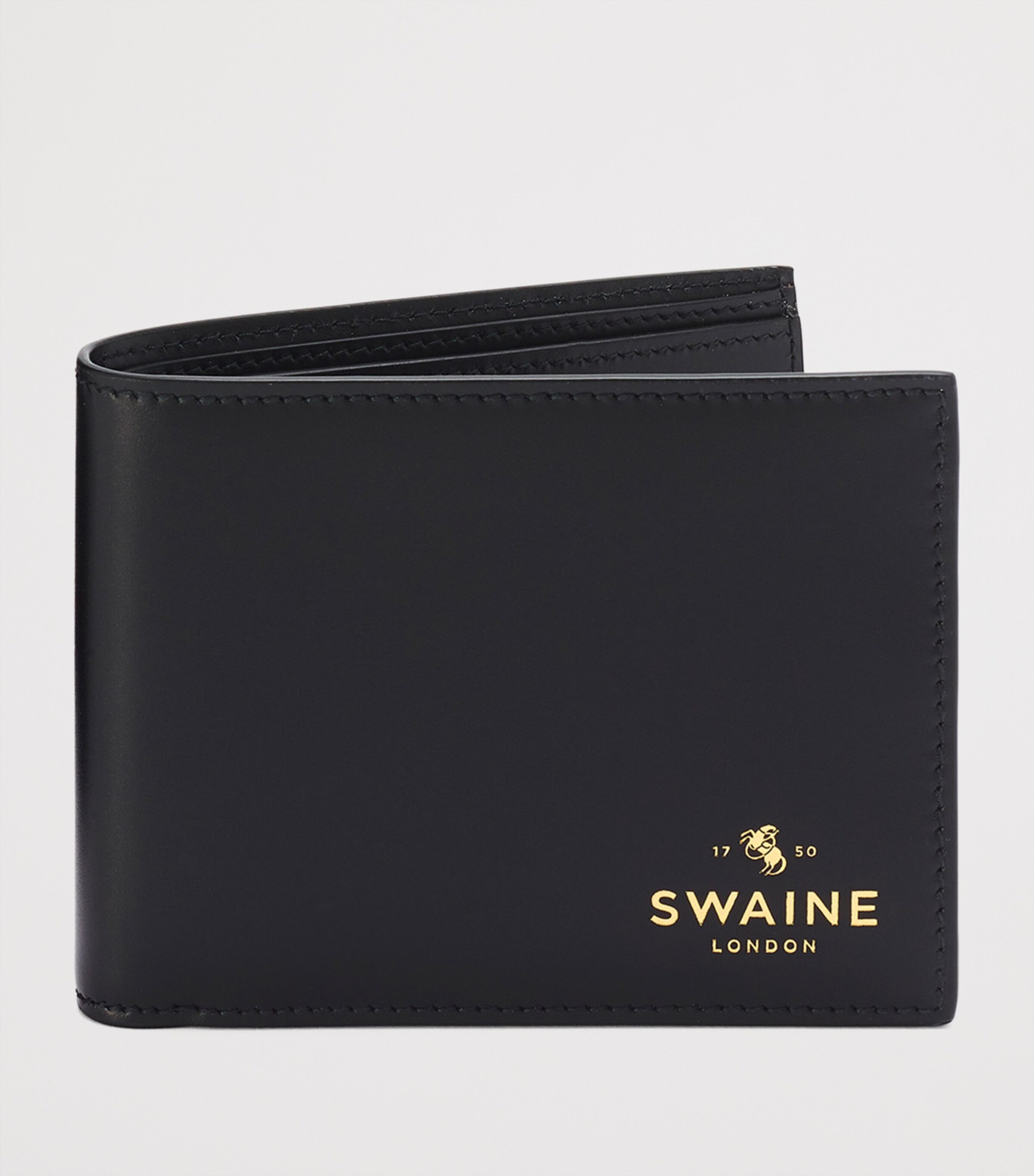 Swaine Leather Bifold Wallet Black Image 2