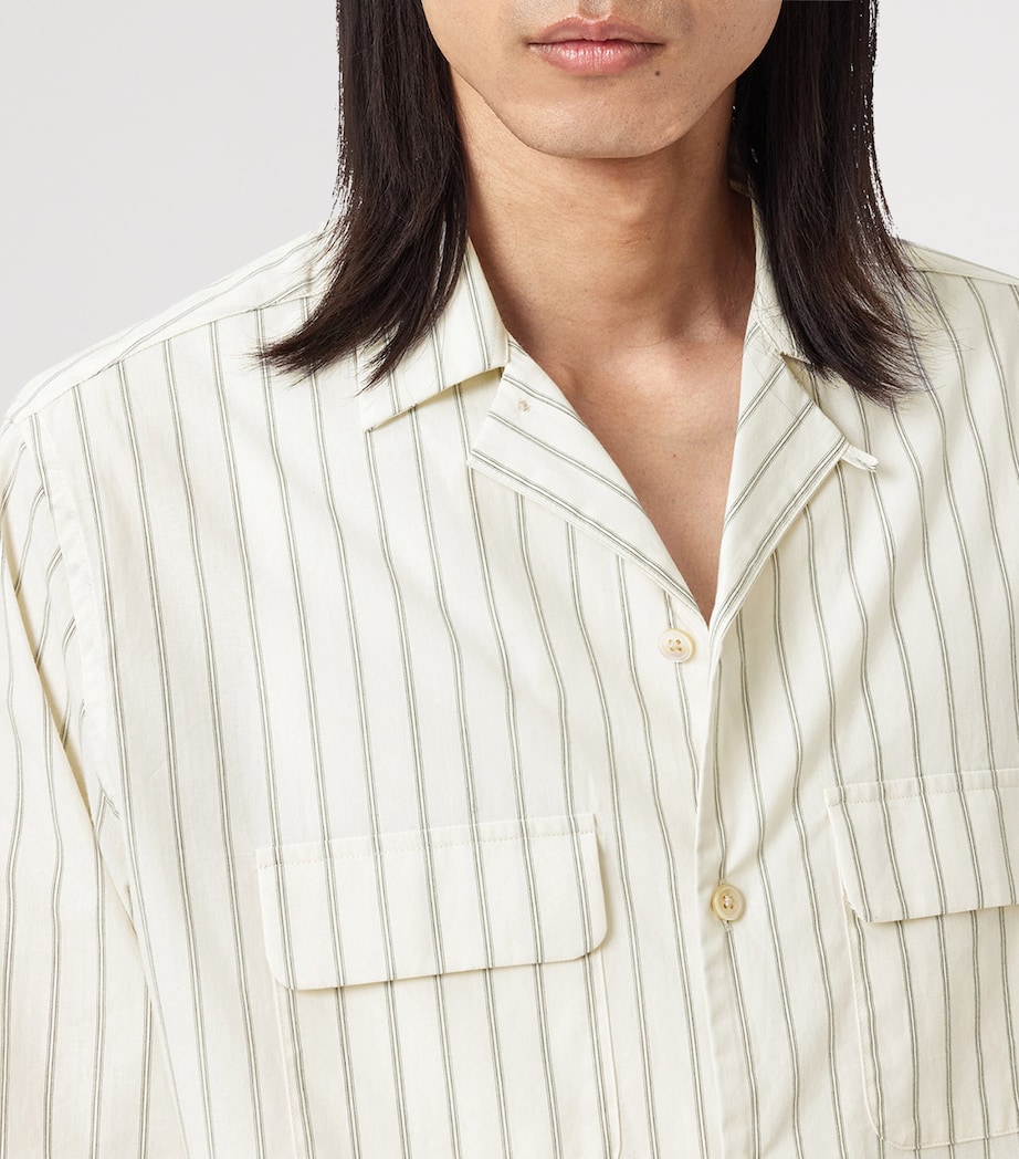 Organic Cotton Stripe Stanley Shirt SOAP WHITE Image 4