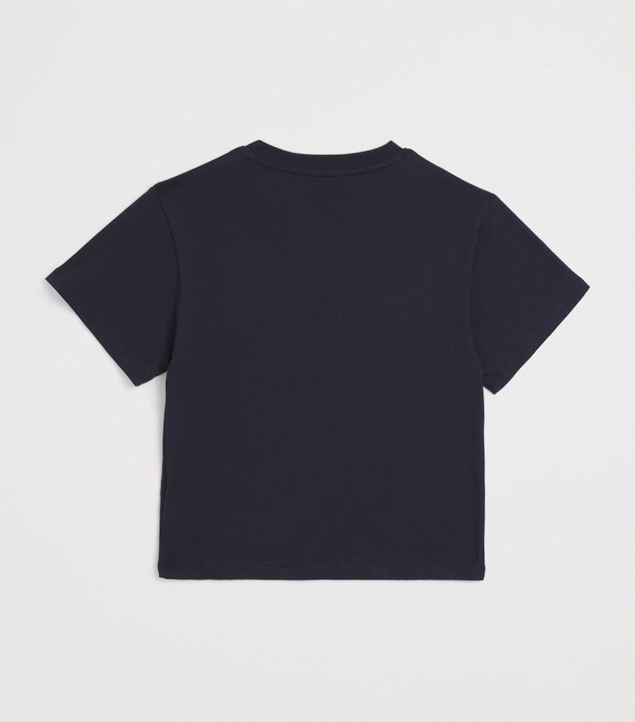 Cotton Logo T-Shirt (2-14 Years) NAVY Image 2