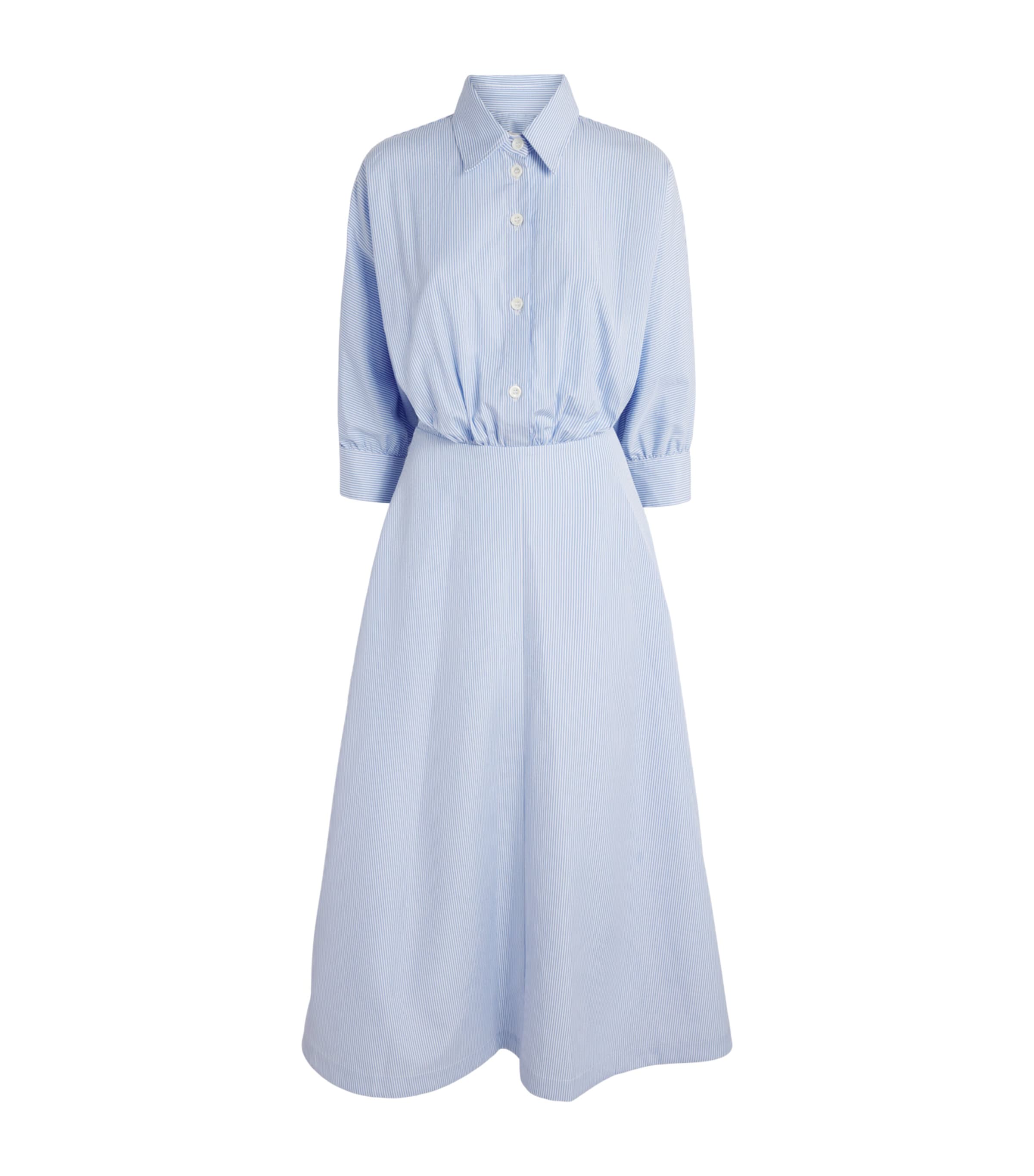 Altuzarra Womens Cotton Stripe Eleanor Maxi Shirt Dress Strp Image 1