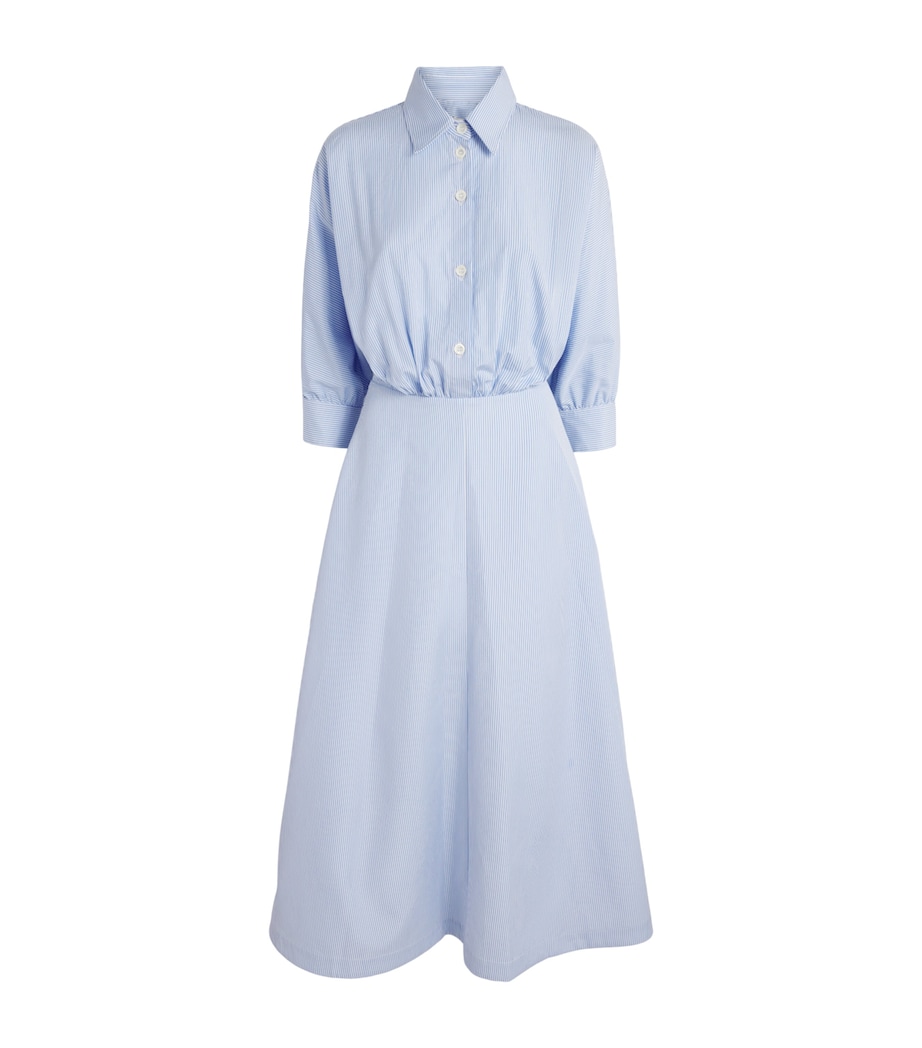 Altuzarra Womens Cotton Stripe Eleanor Maxi Shirt Dress Strp Image 1