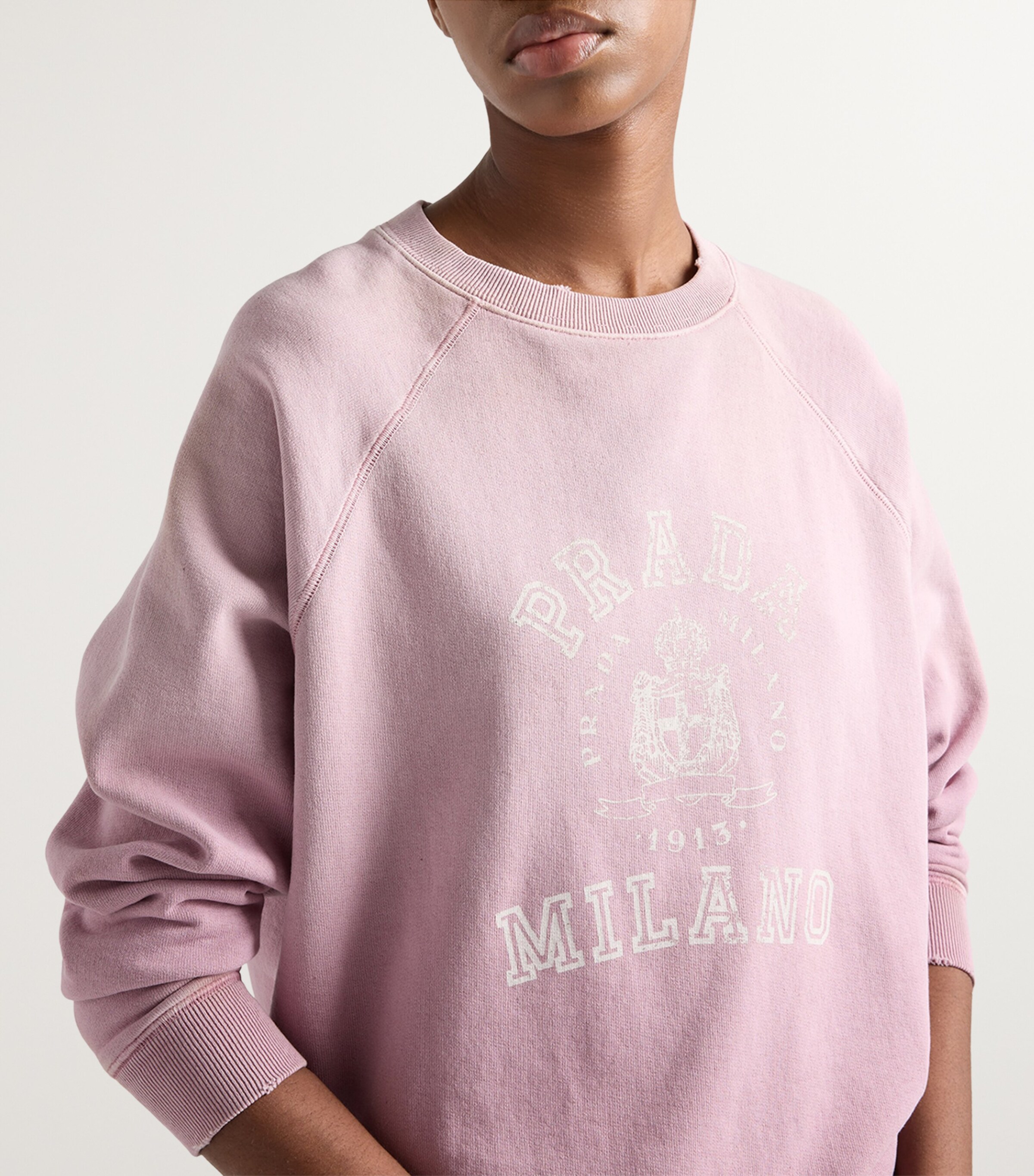 Prada Purple Cotton Crew-Neck Sweatshirt | Harrods UK