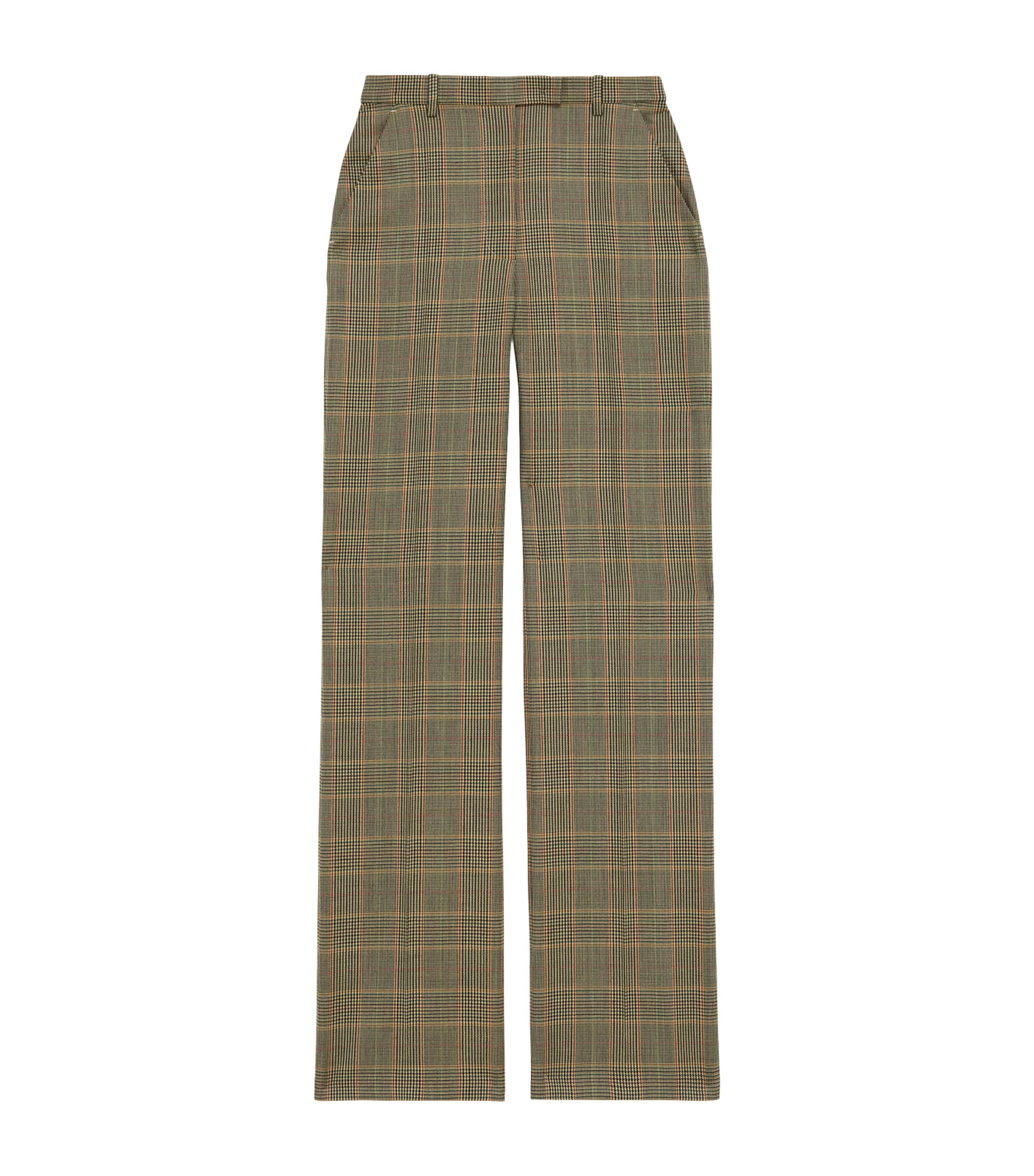 Alexander Mcqueen Wool Check Trousers In White