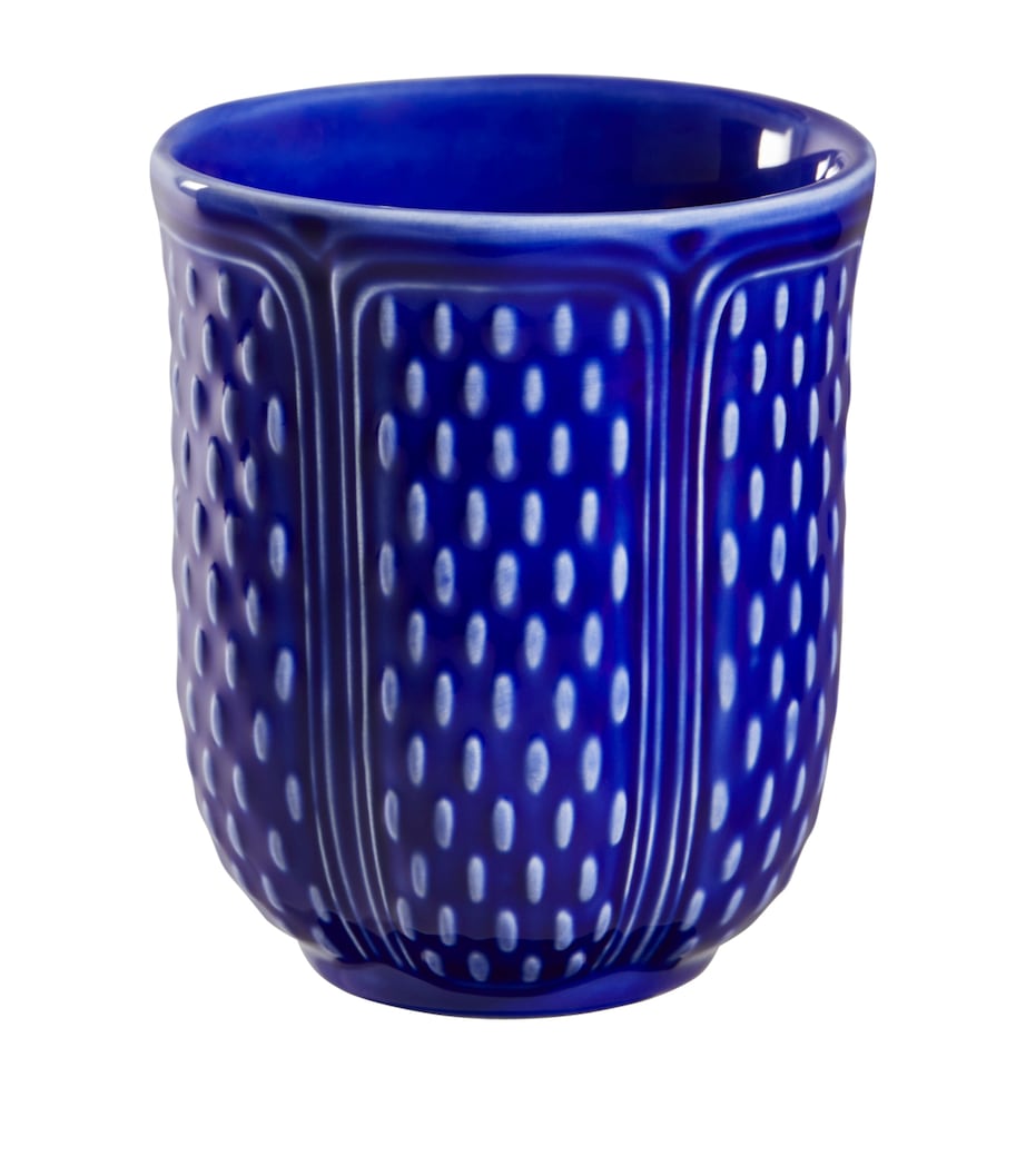 Earthenware Teacup BLUE Image 1