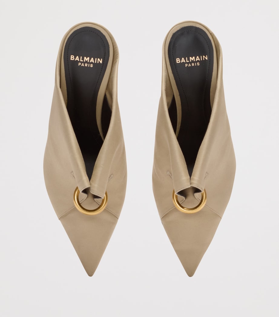 Pierced Heeled Mules 75 0AN SABLE Image 3