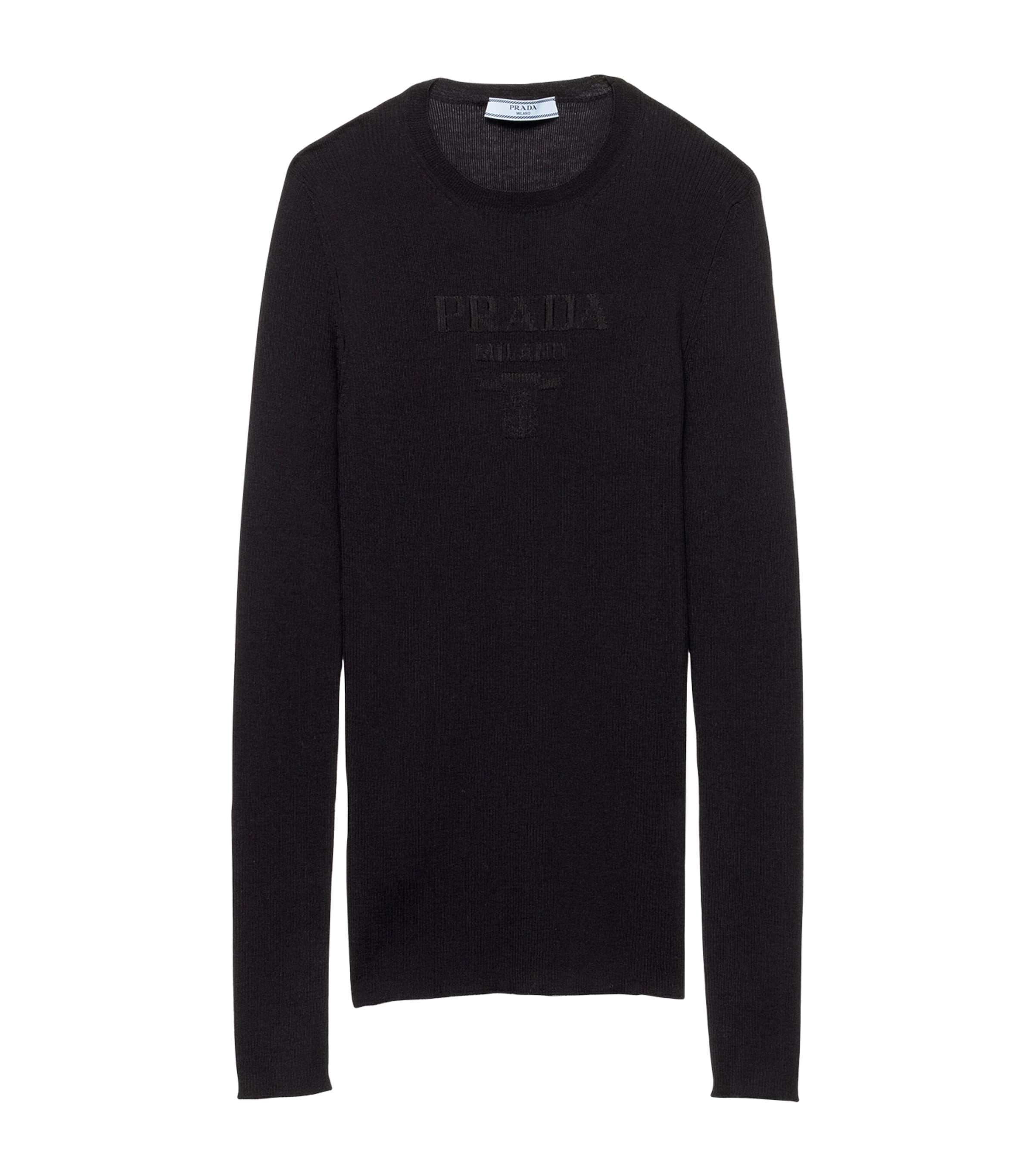 Wool-Blend Superfine Logo Sweater F0008 Image 1