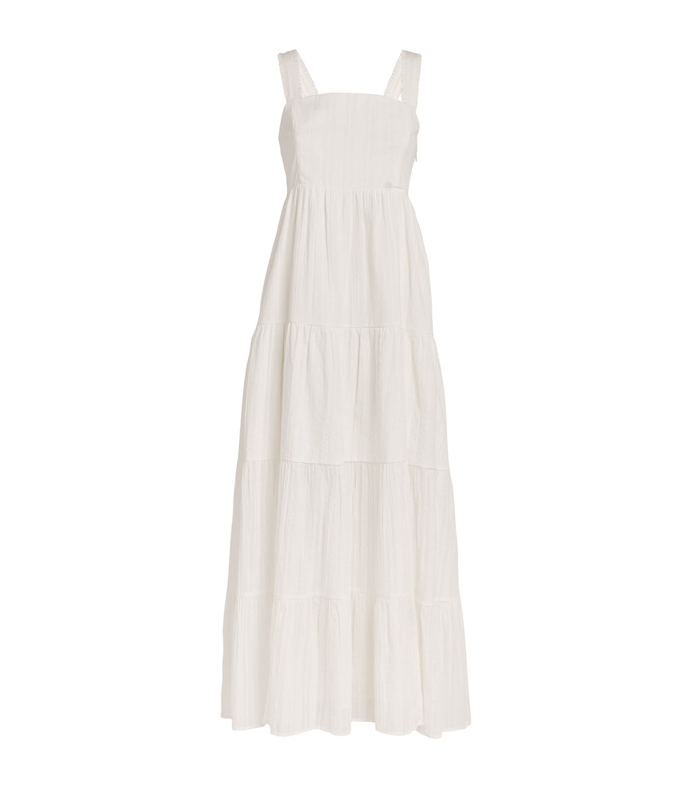 Paige Cotton-gauze Ginseng Maxi Dress In White