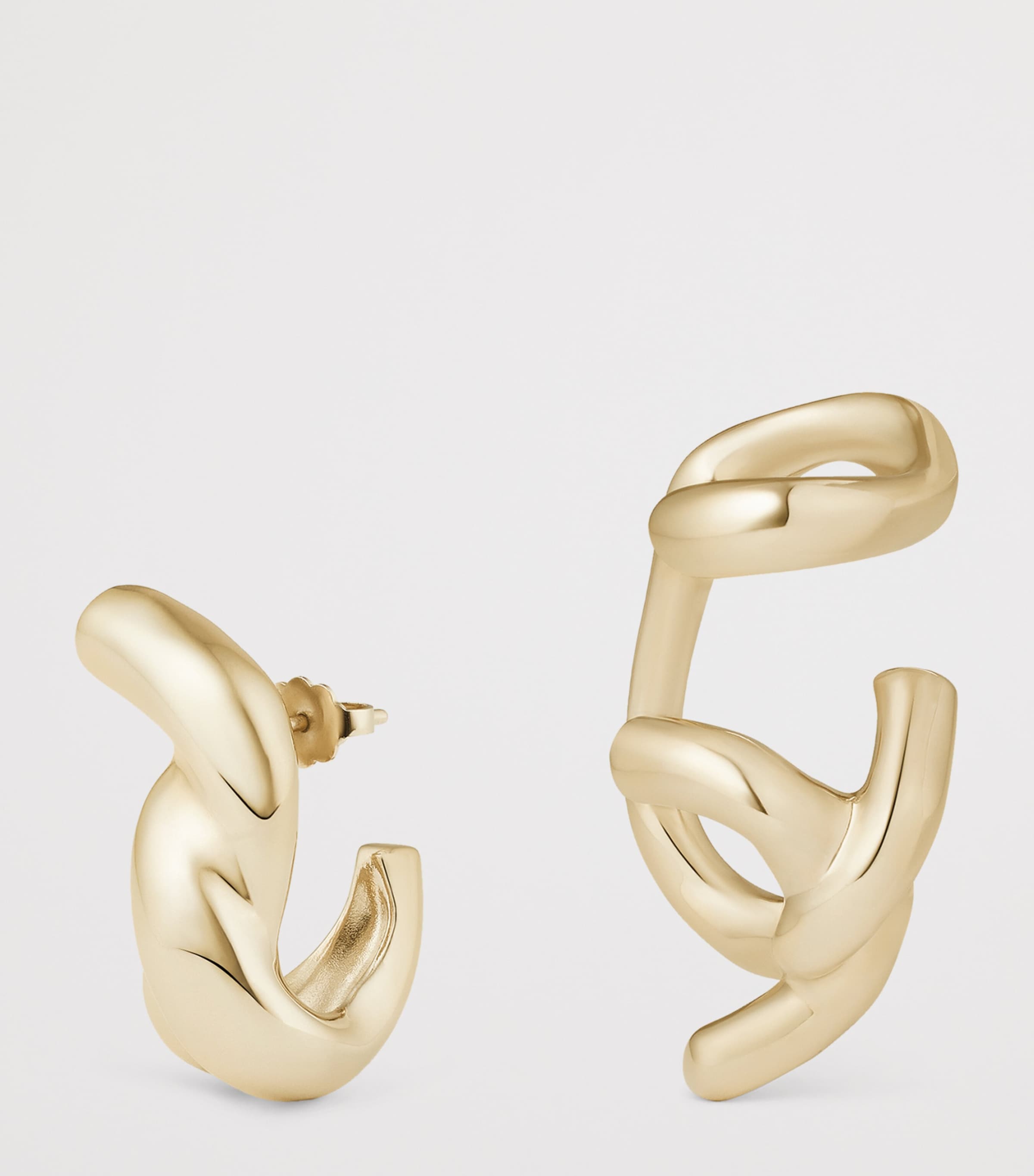 Chain-Link Earrings PALE GOLDEN Image 3