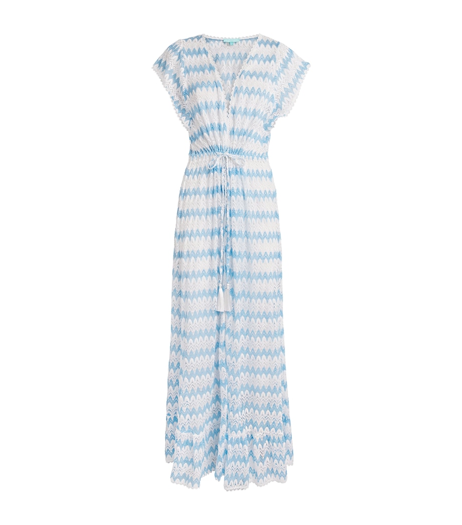 Melissa Odabash Womens Crochet Stevie Kaftan White/oasis Image 1