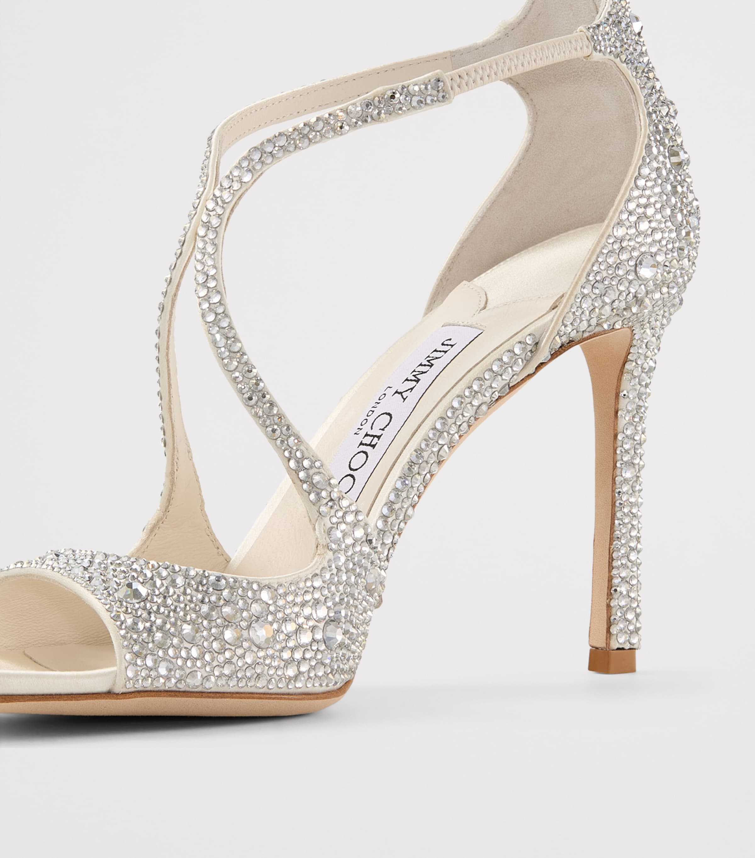 チリ　ホワイト38 Jimmy Choo Azia 95mm pearl-embellished Sandals | White | FARFETCH